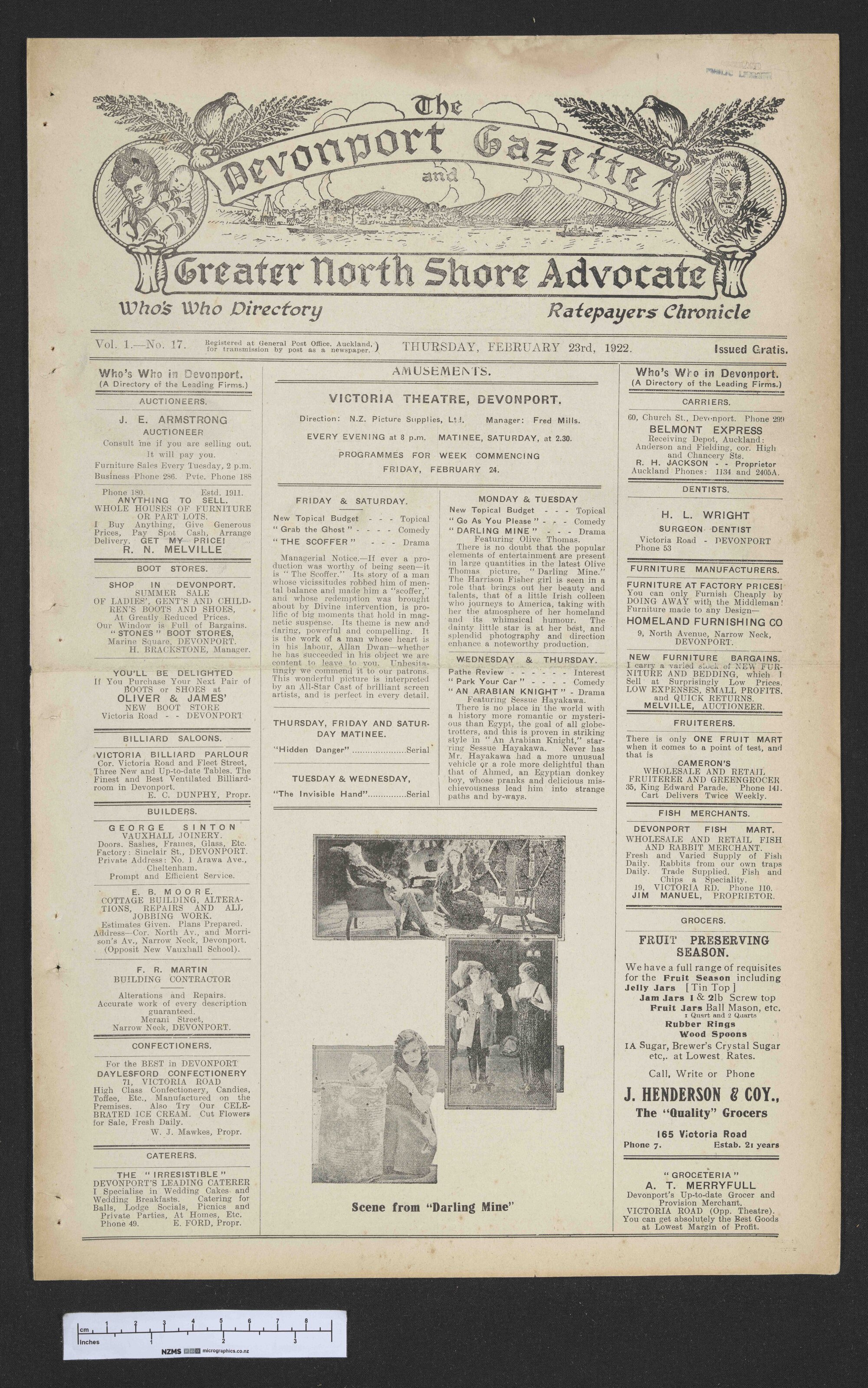 1922-02-23 Devonport Gazette &amp; Greater North Shore Advocate