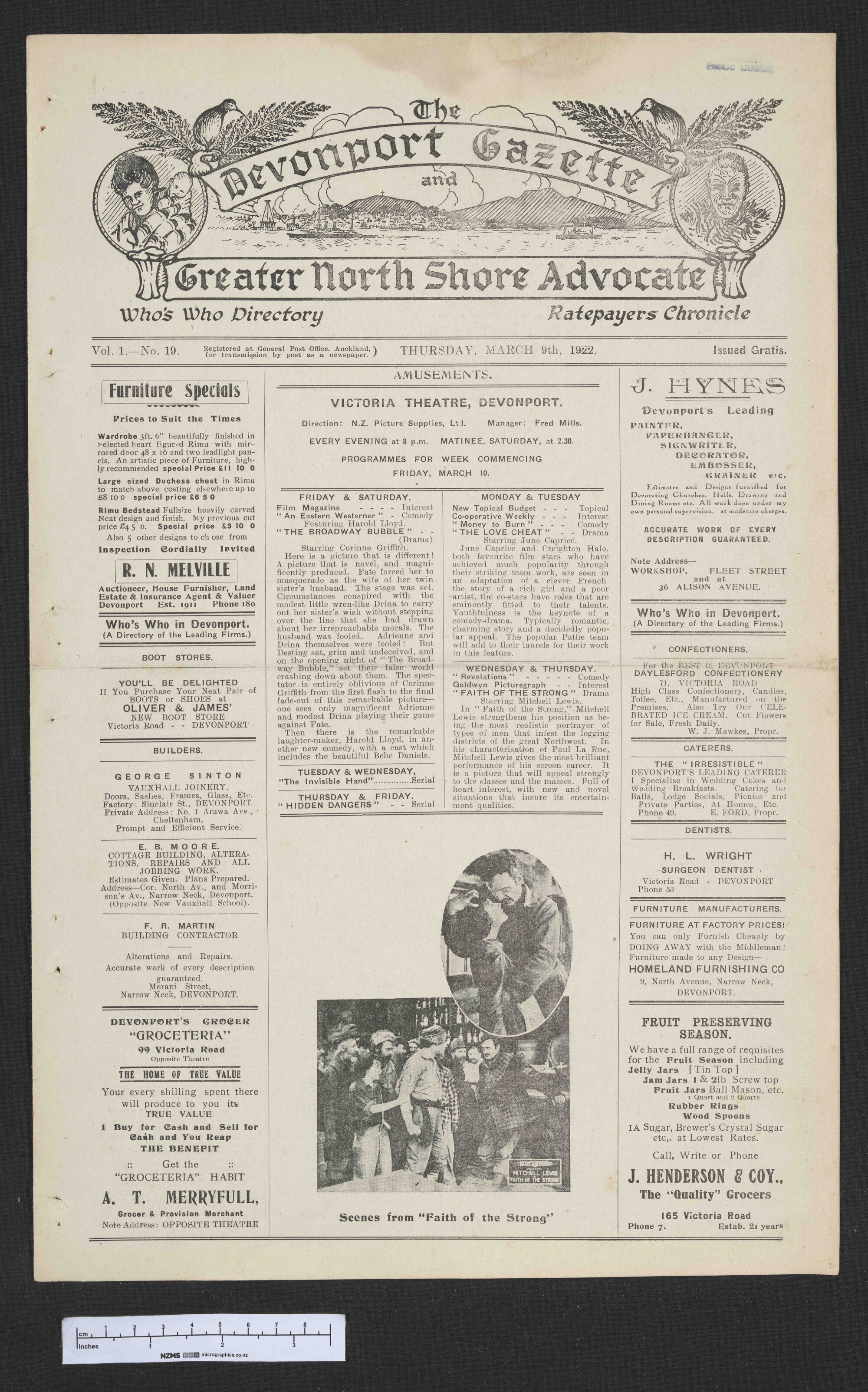 1922-03-09 Devonport Gazette &amp; Greater North Shore Advocate
