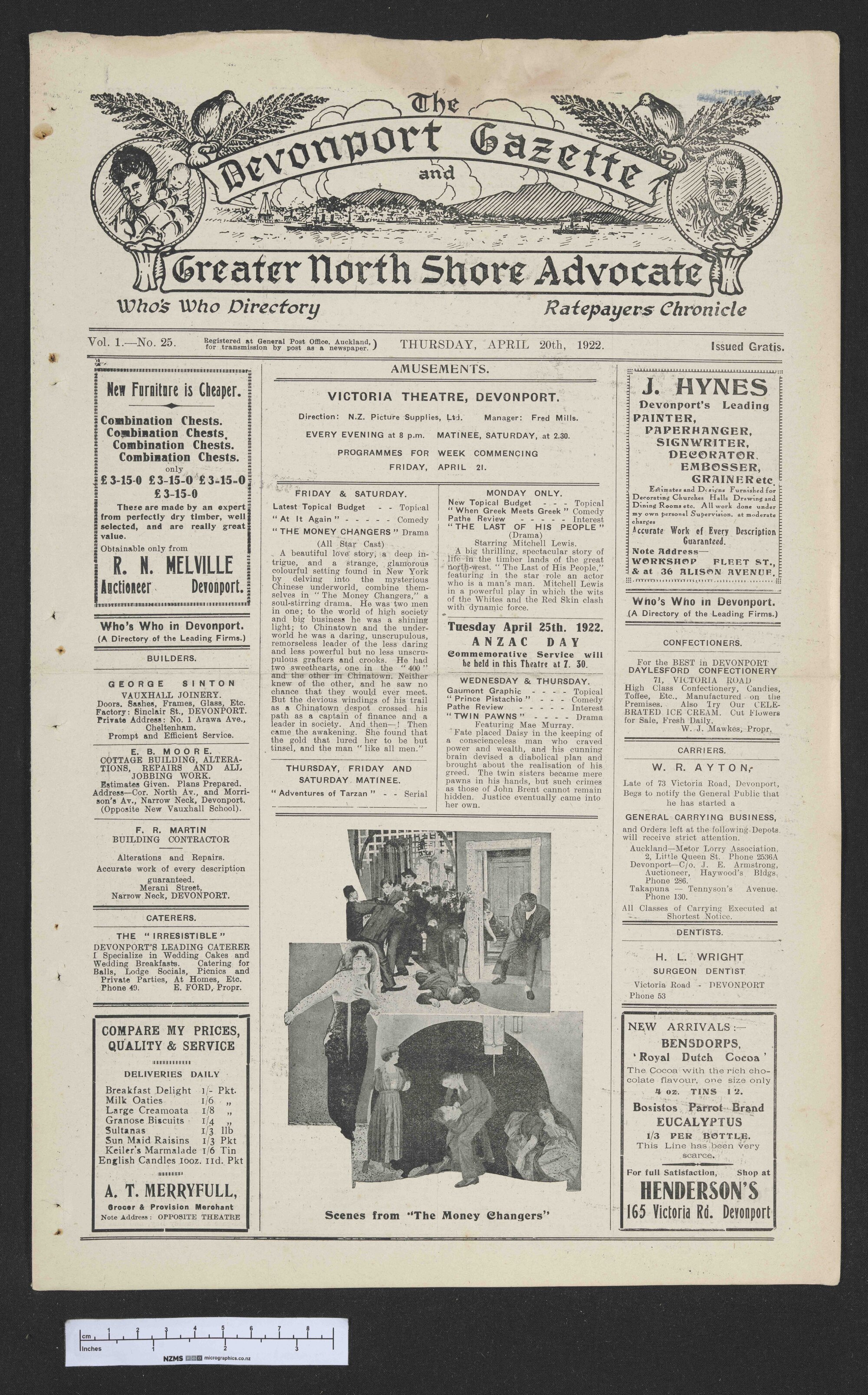 1922-04-20 Devonport Gazette &amp; Greater North Shore Advocate