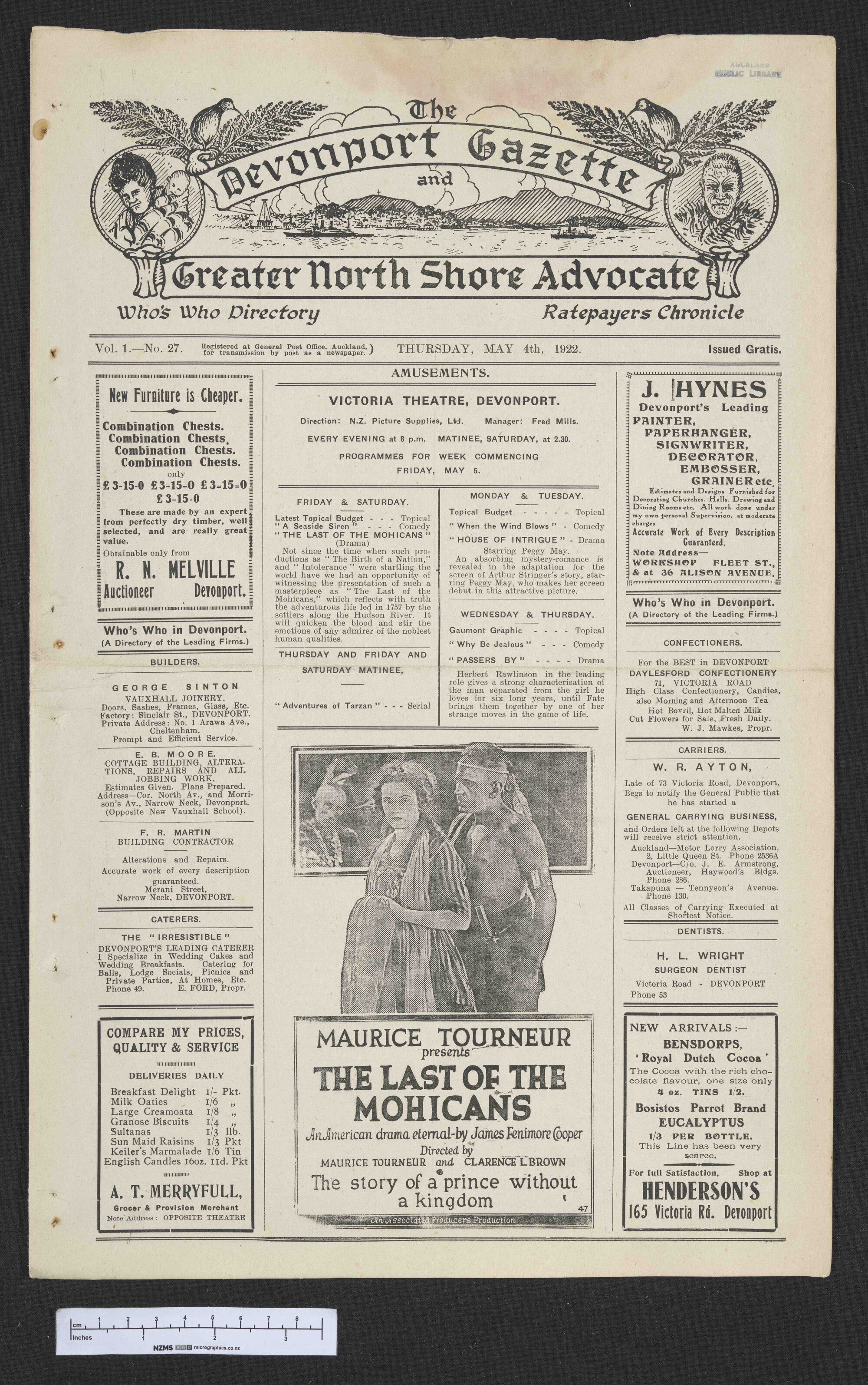 1922-05-04 Devonport Gazette &amp; Greater North Shore Advocate
