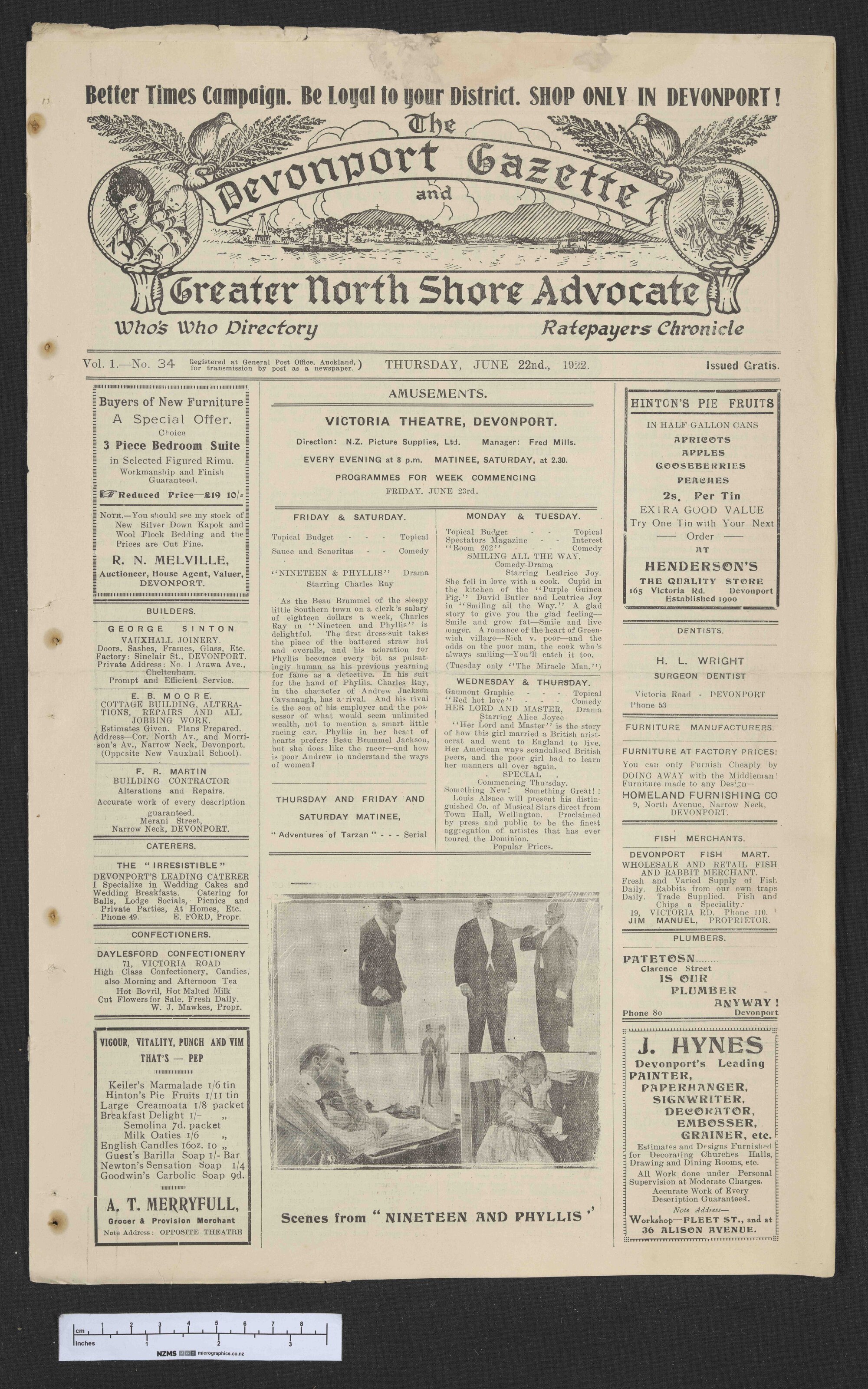 1922-06-22 Devonport Gazette &amp; Greater North Shore Advocate