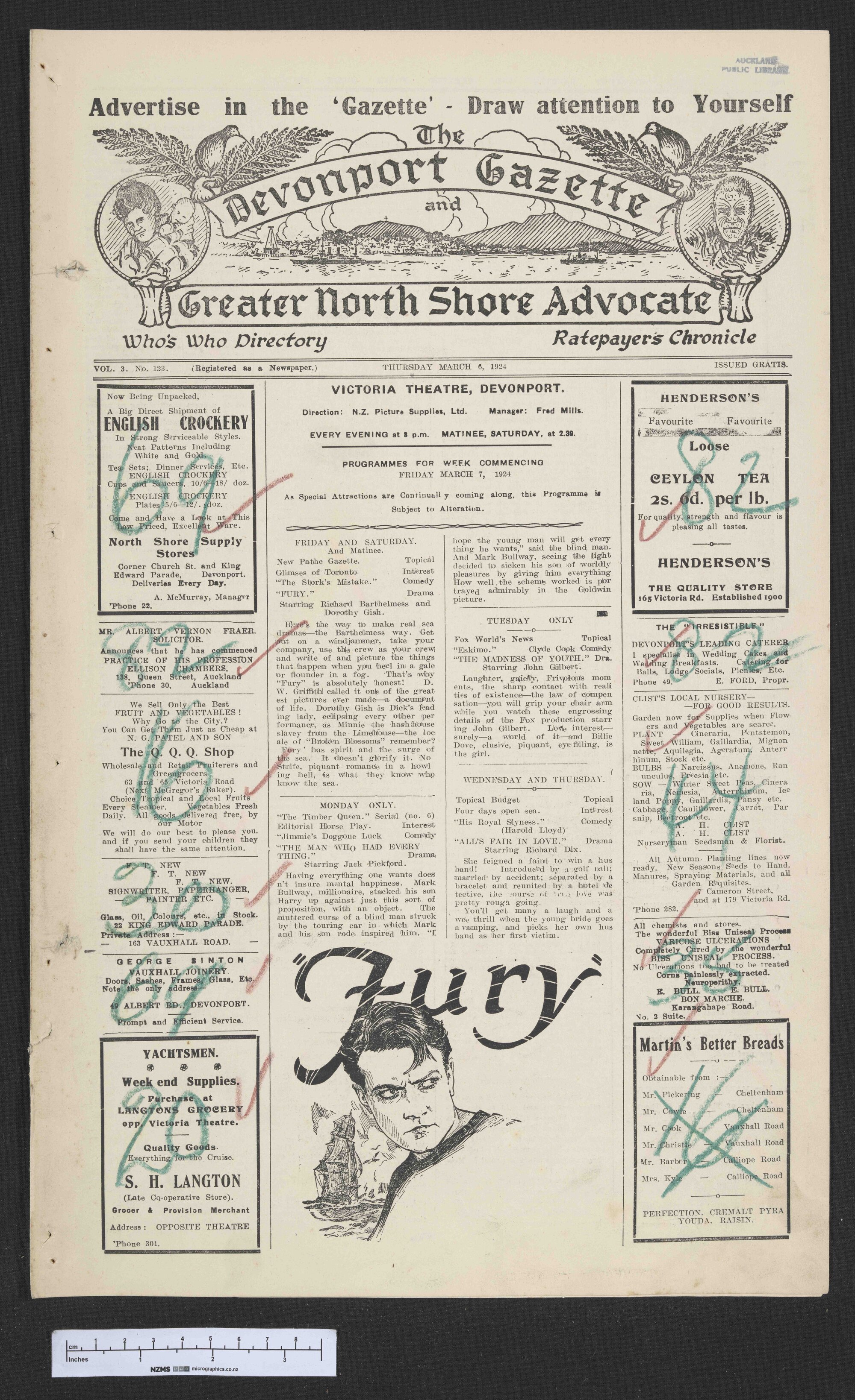 1924-03-06 Devonport Gazette &amp; Greater North Shore Advocate