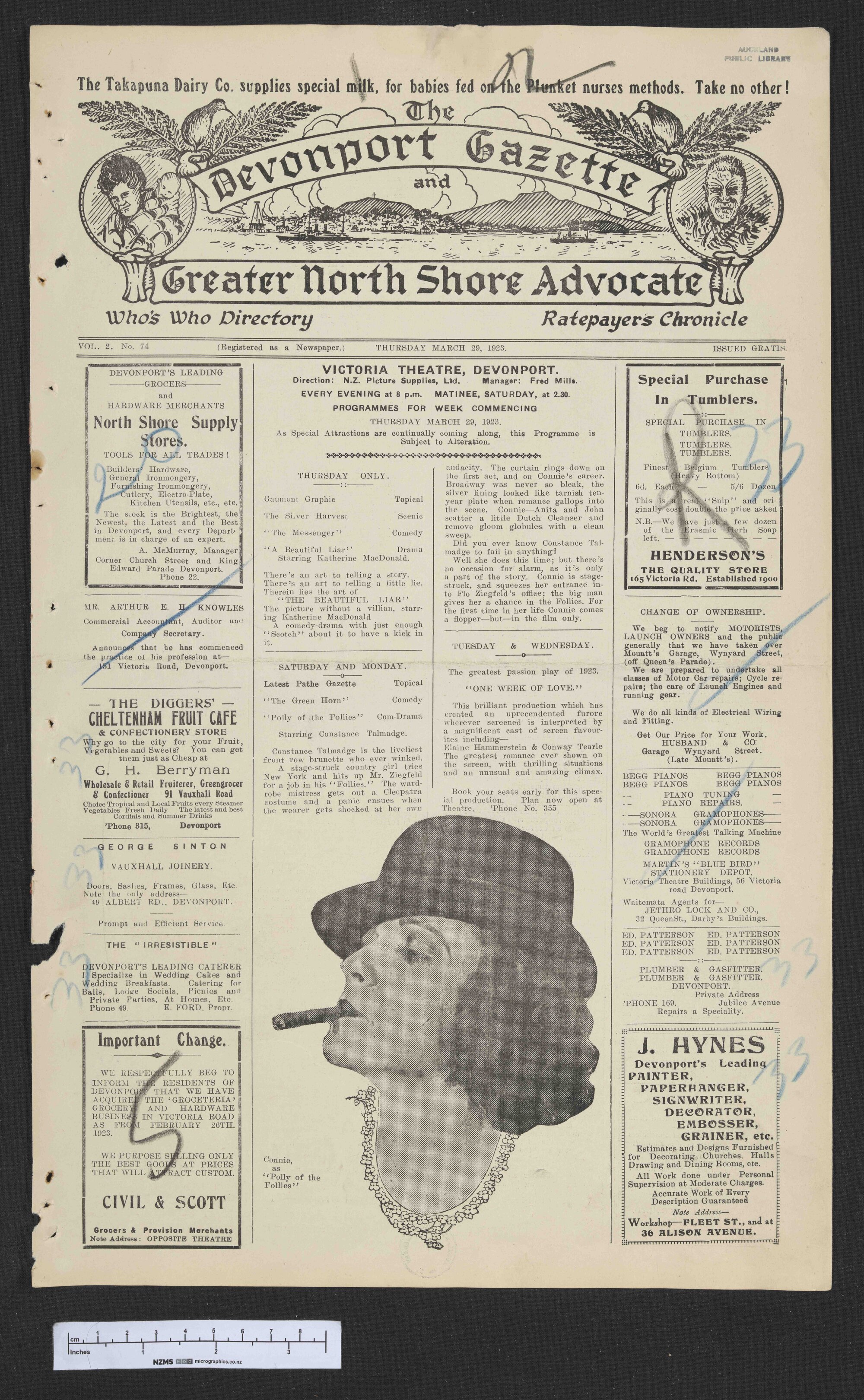 1923-03-29 Devonport Gazette &amp; Greater North Shore Advocate