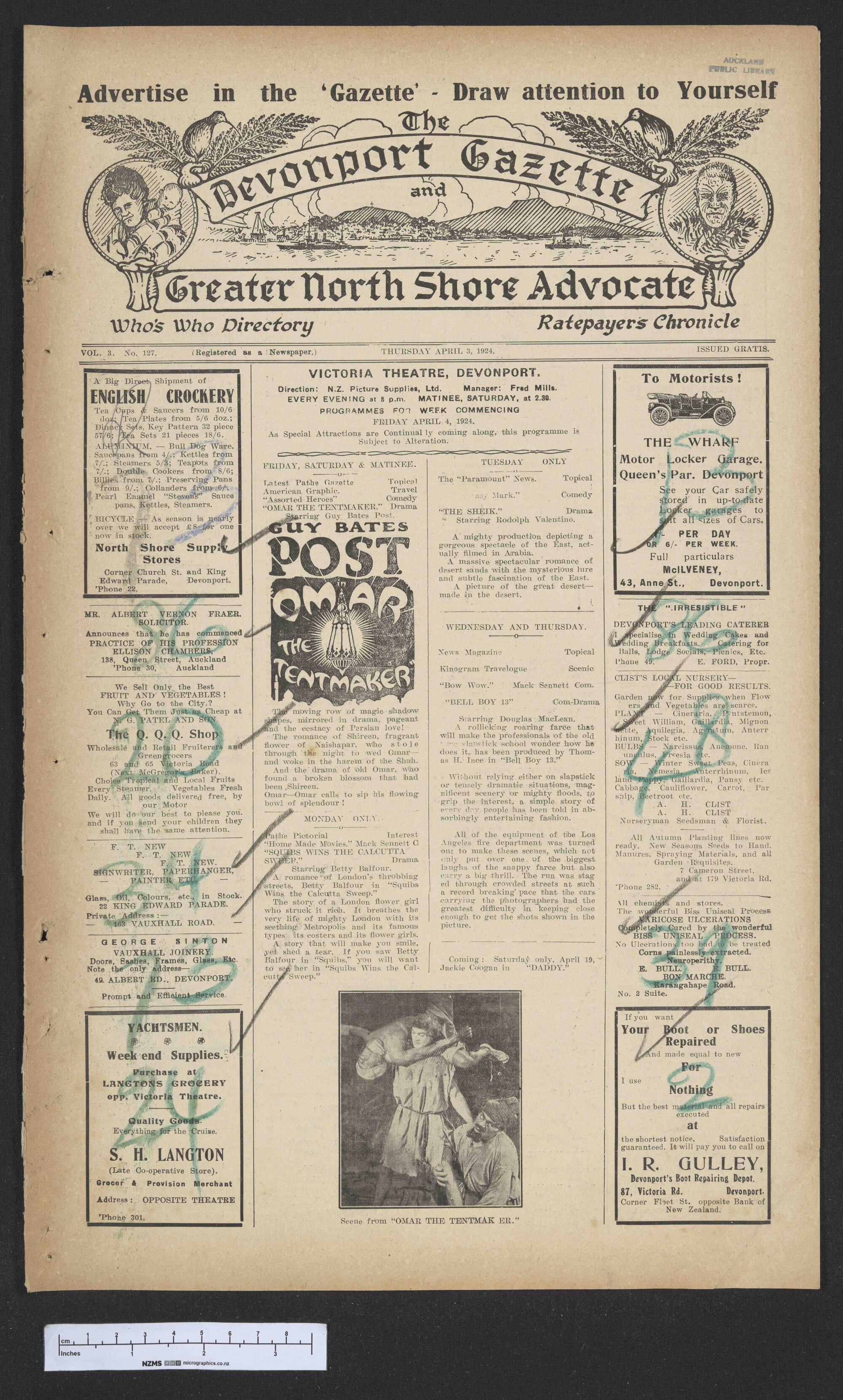 1924-04-03 Devonport Gazette &amp; Greater North Shore Advocate