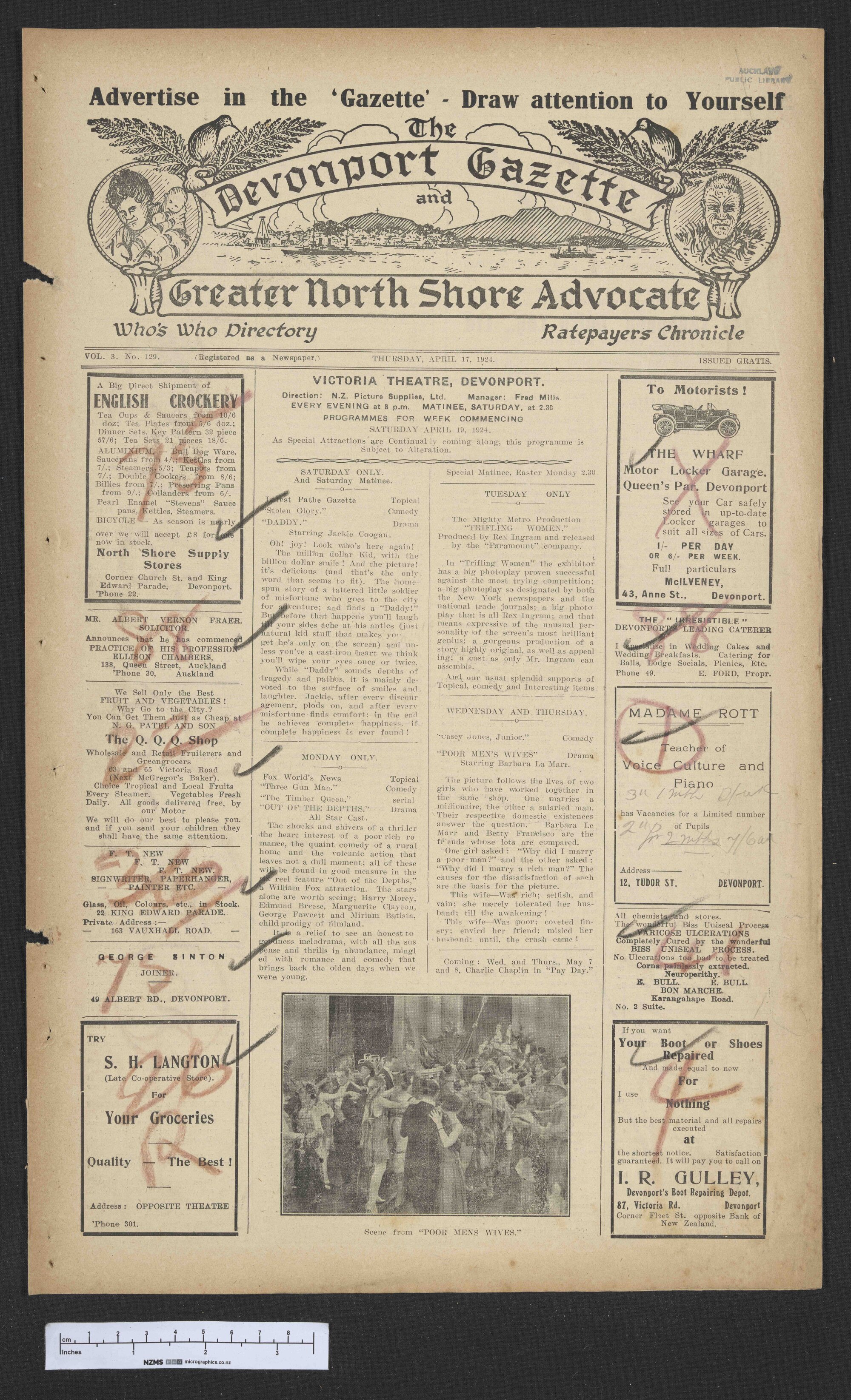 1924-04-17 Devonport Gazette &amp; Greater North Shore Advocate