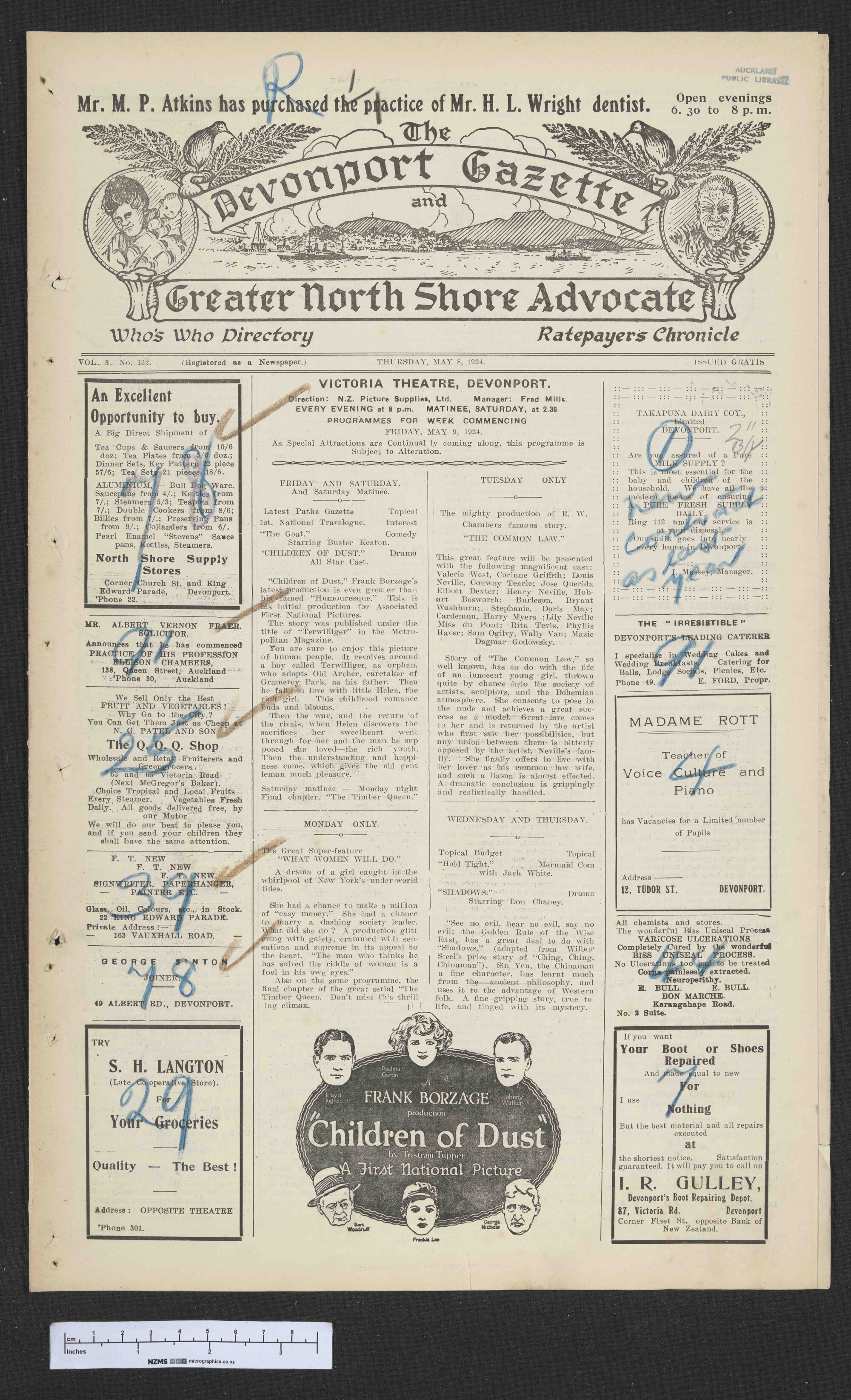 1924-05-08 Devonport Gazette &amp; Greater North Shore Advocate