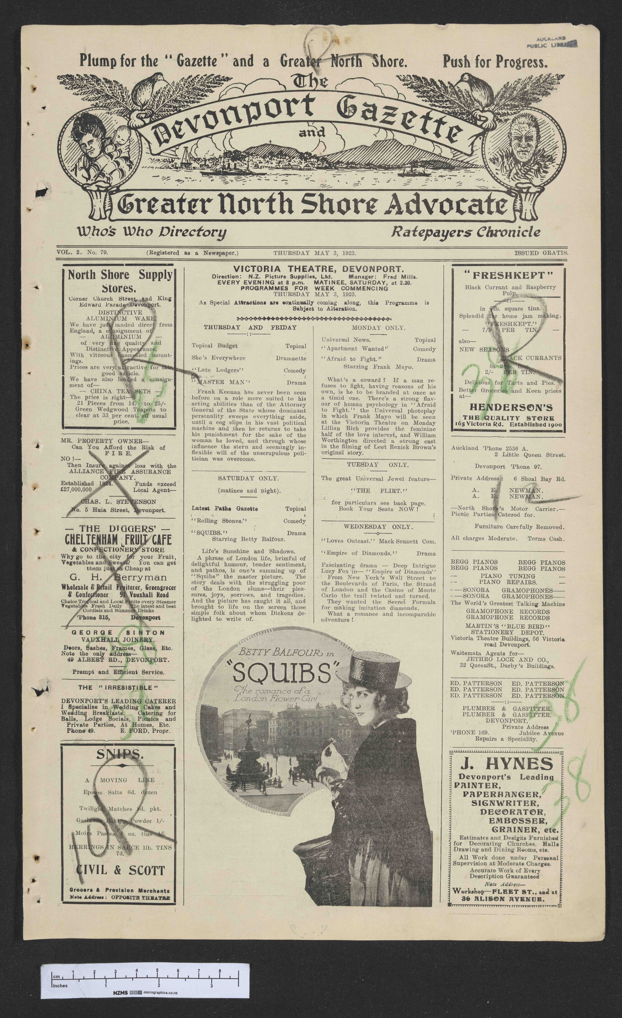 1923-05-03 Devonport Gazette &amp; Greater North Shore Advocate