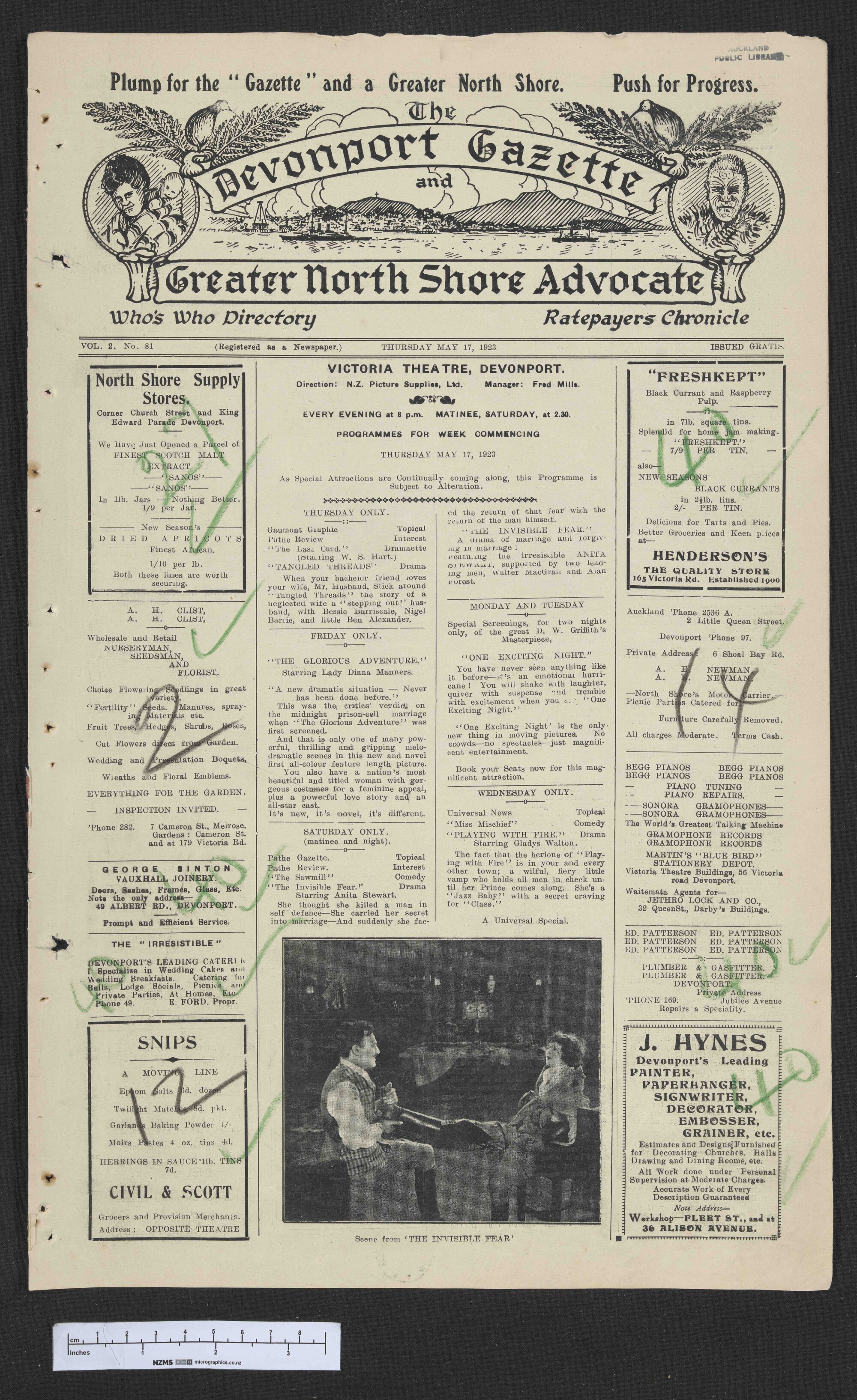 1923-05-17 Devonport Gazette &amp; Greater North Shore Advocate