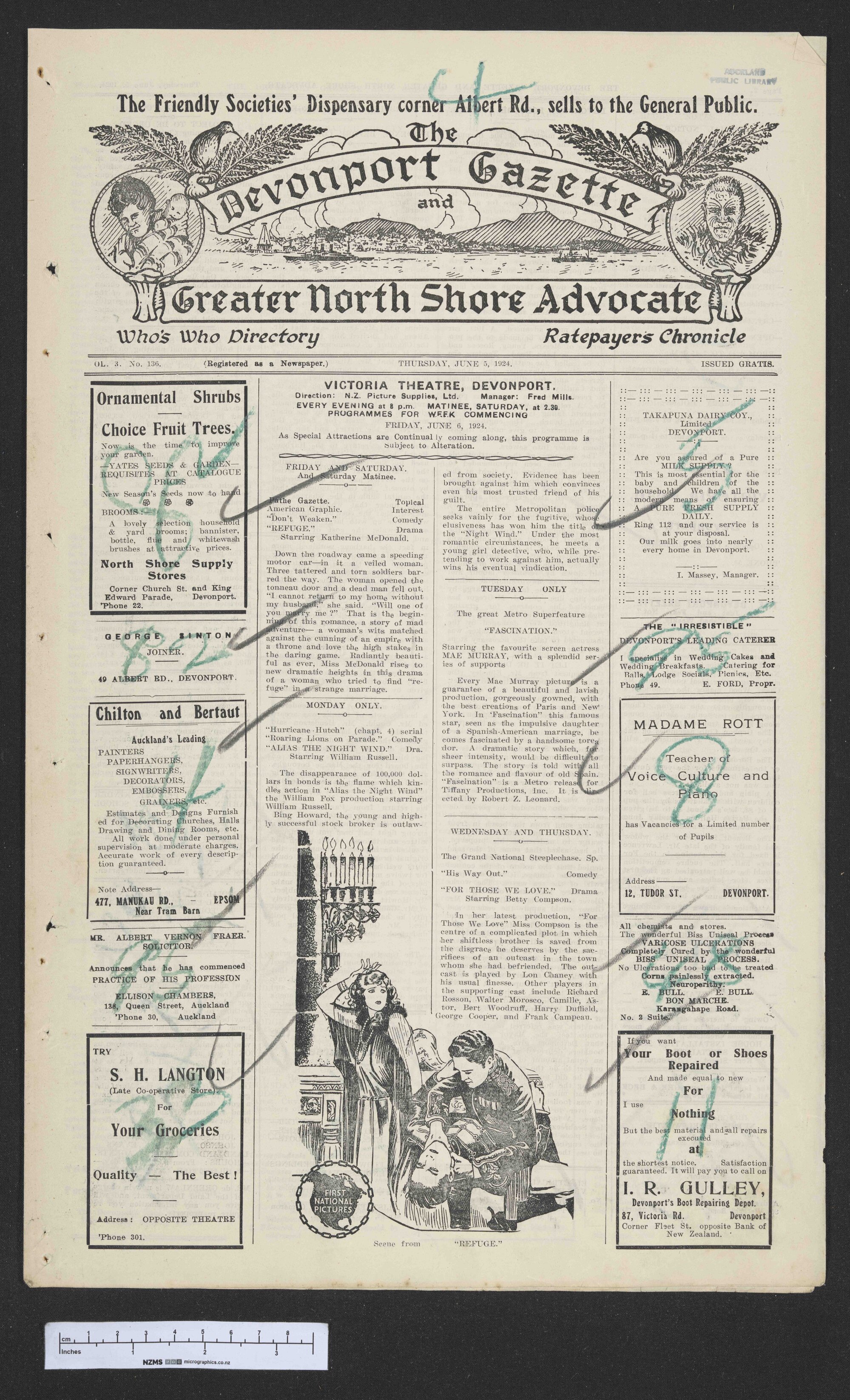 1924-06-05 Devonport Gazette &amp; Greater North Shore Advocate