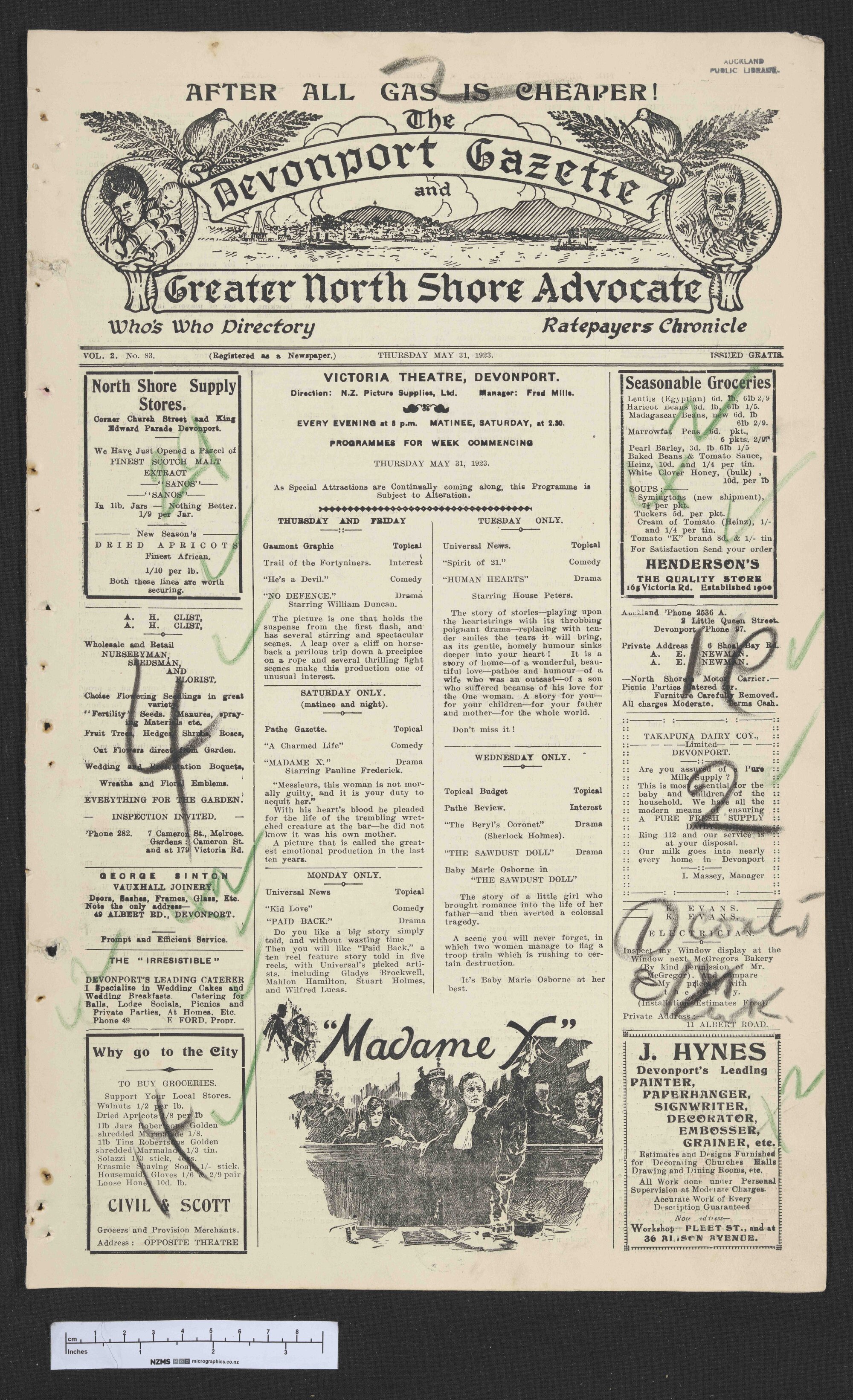 1923-05-31 Devonport Gazette &amp; Greater North Shore Advocate
