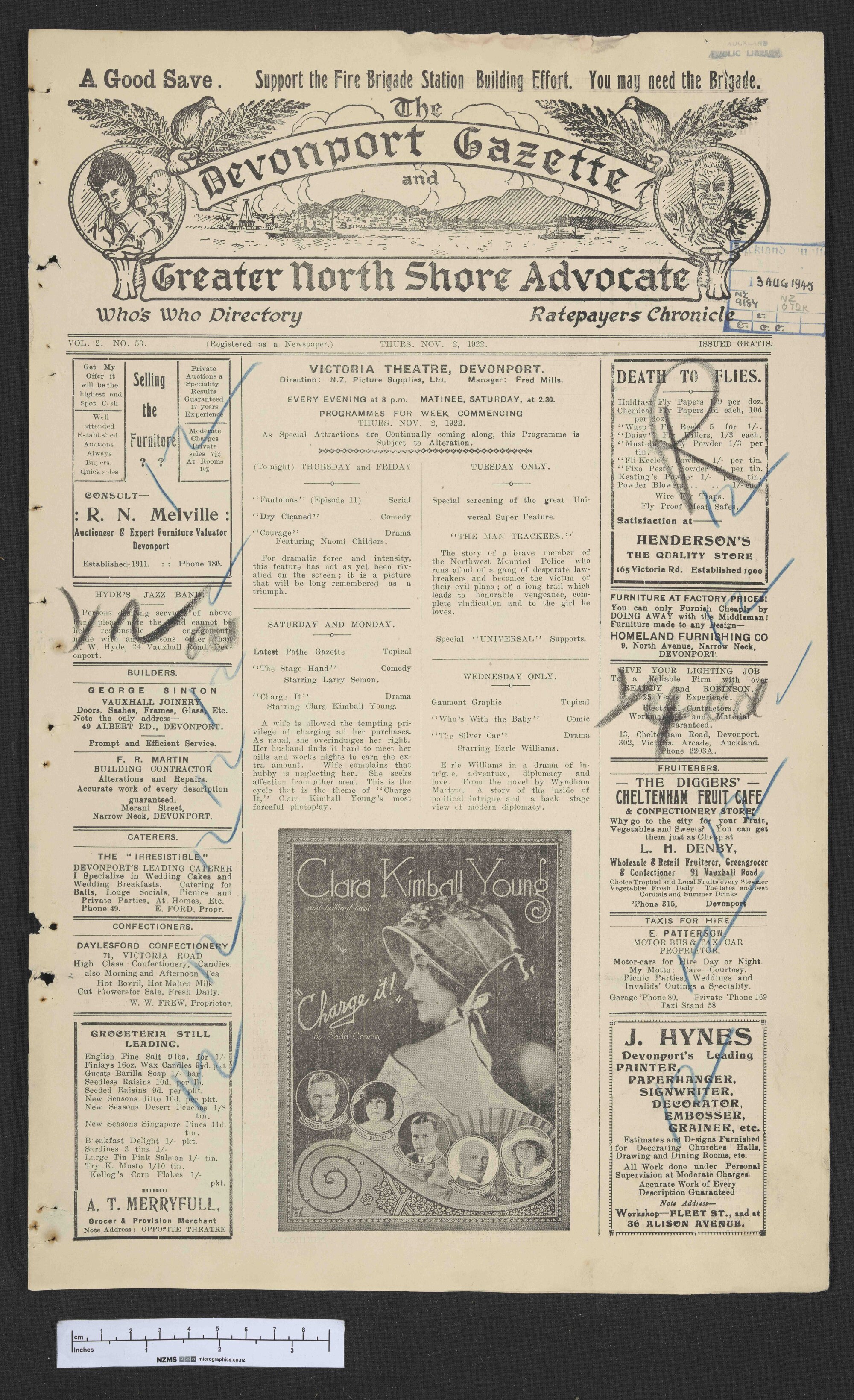 1922-11-02 Devonport Gazette &amp; Greater North Shore Advocate