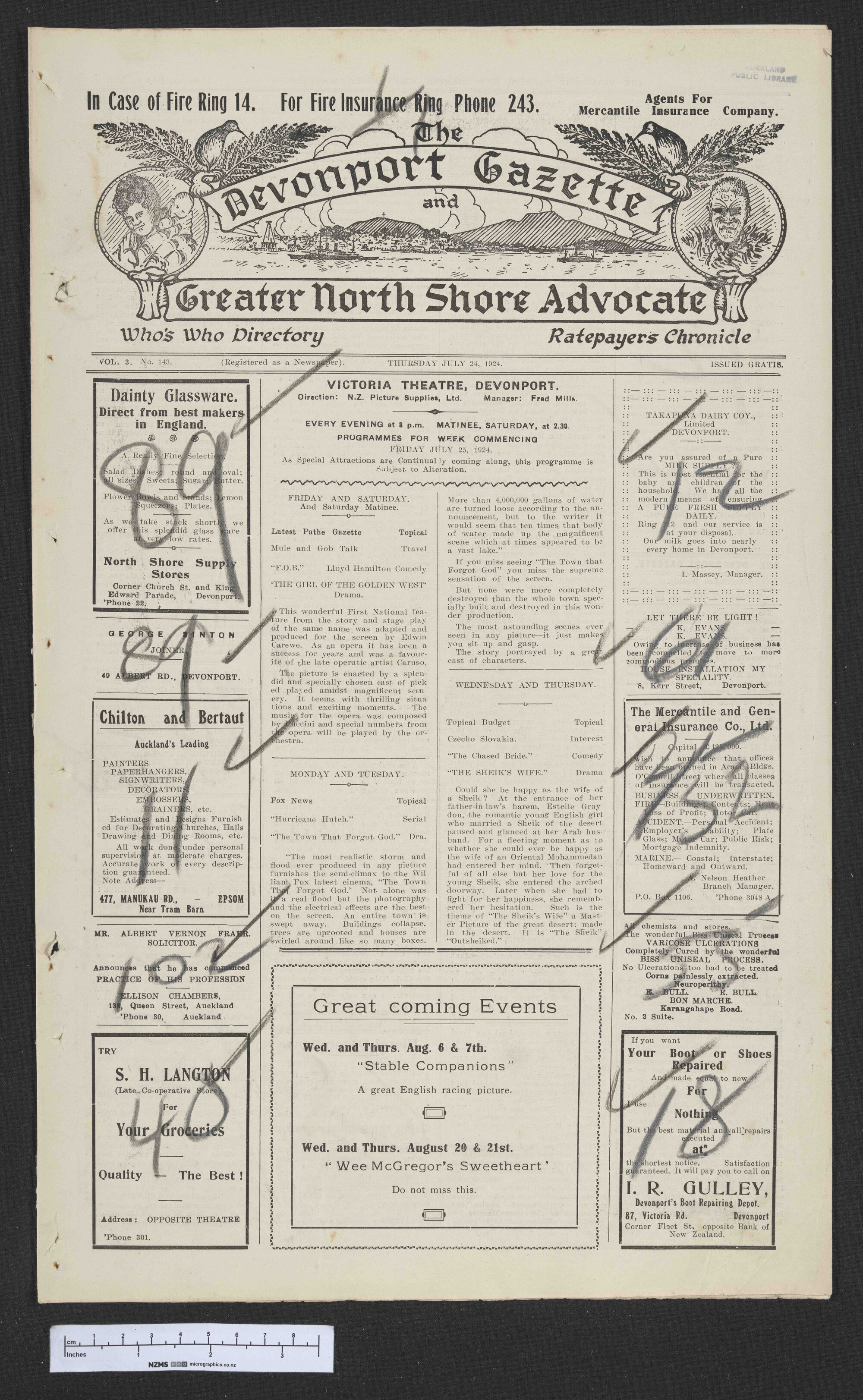 1924-07-24 Devonport Gazette &amp; Greater North Shore Advocate