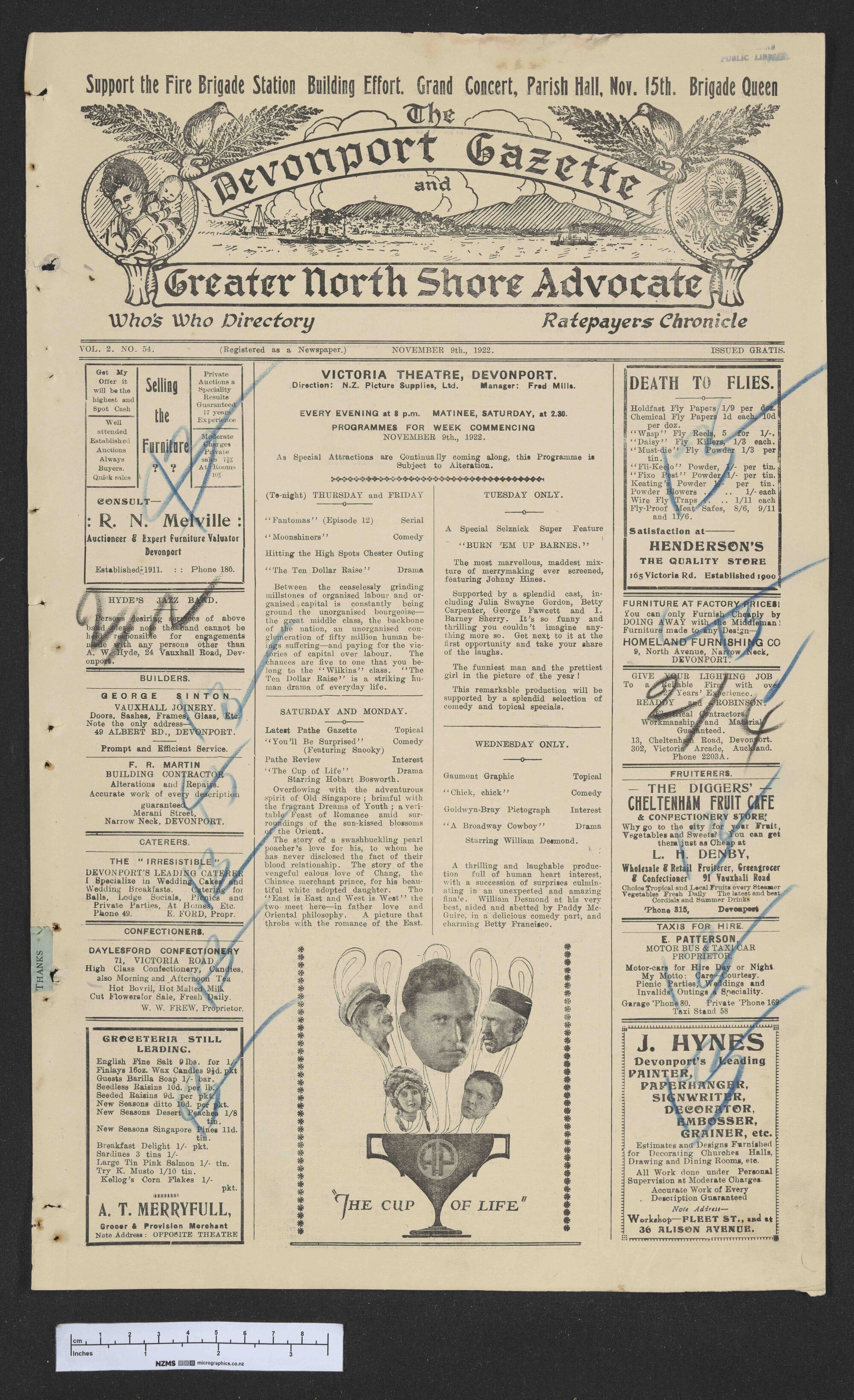 1922-11-09 Devonport Gazette &amp; Greater North Shore Advocate