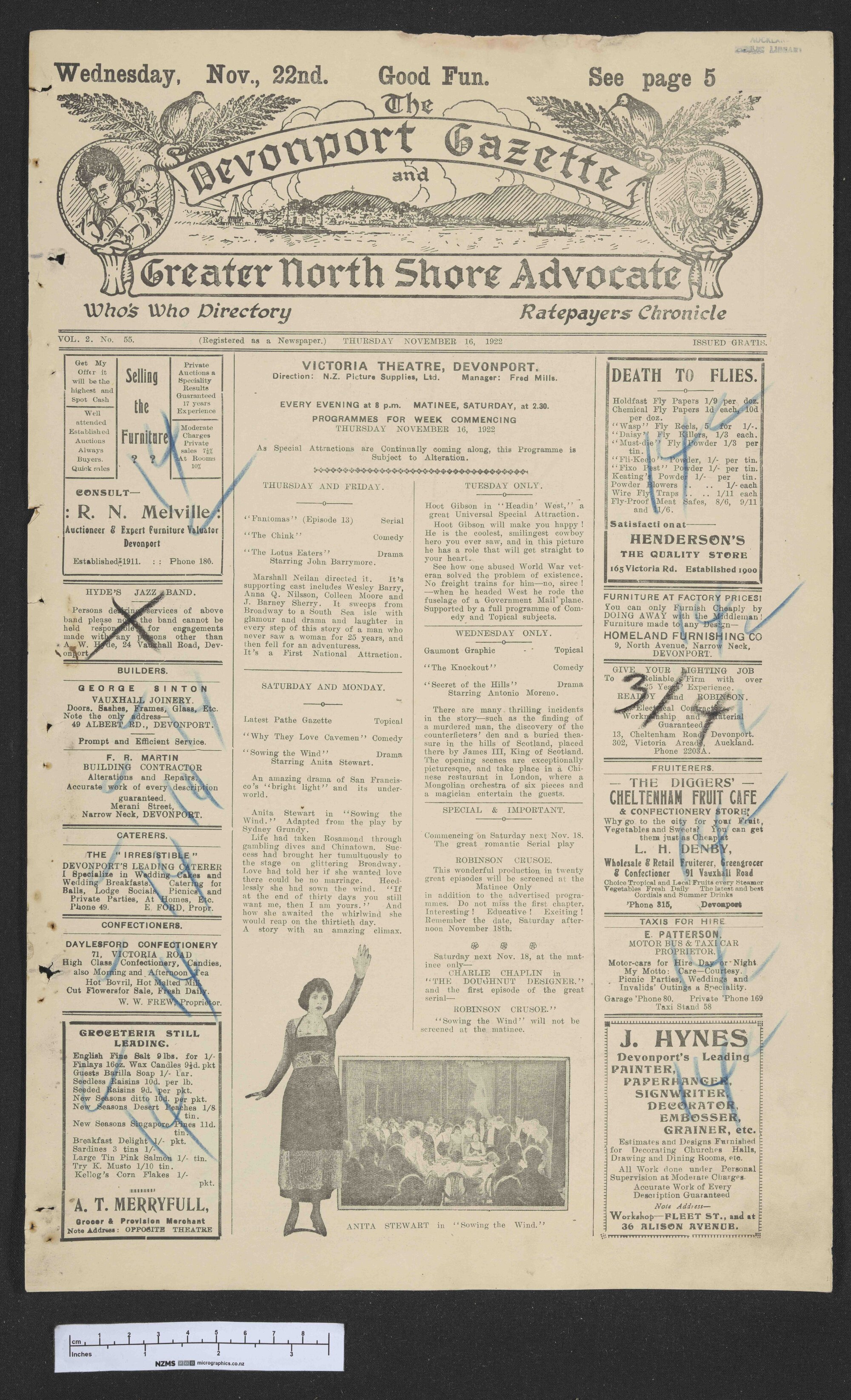 1922-11-16 Devonport Gazette &amp; Greater North Shore Advocate