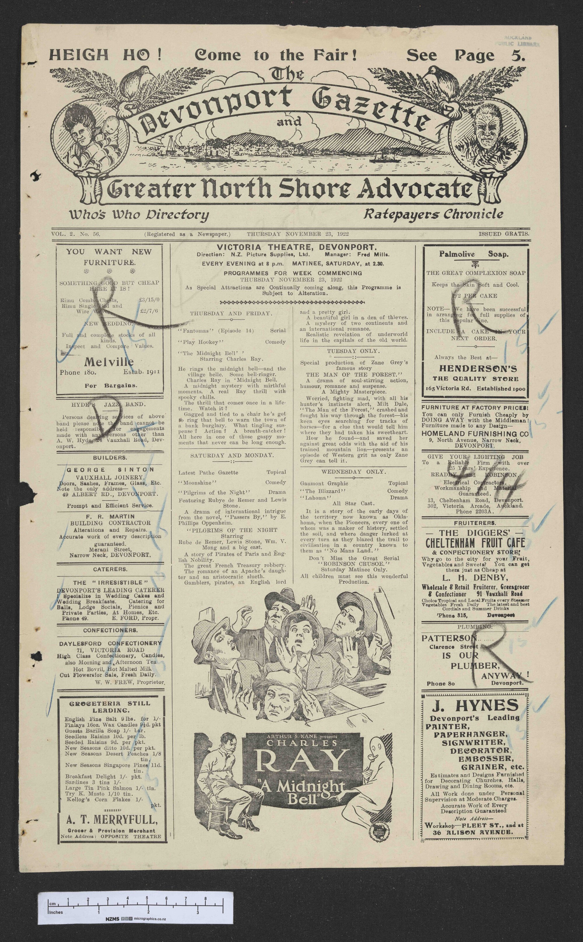 1922-11-23 Devonport Gazette &amp; Greater North Shore Advocate