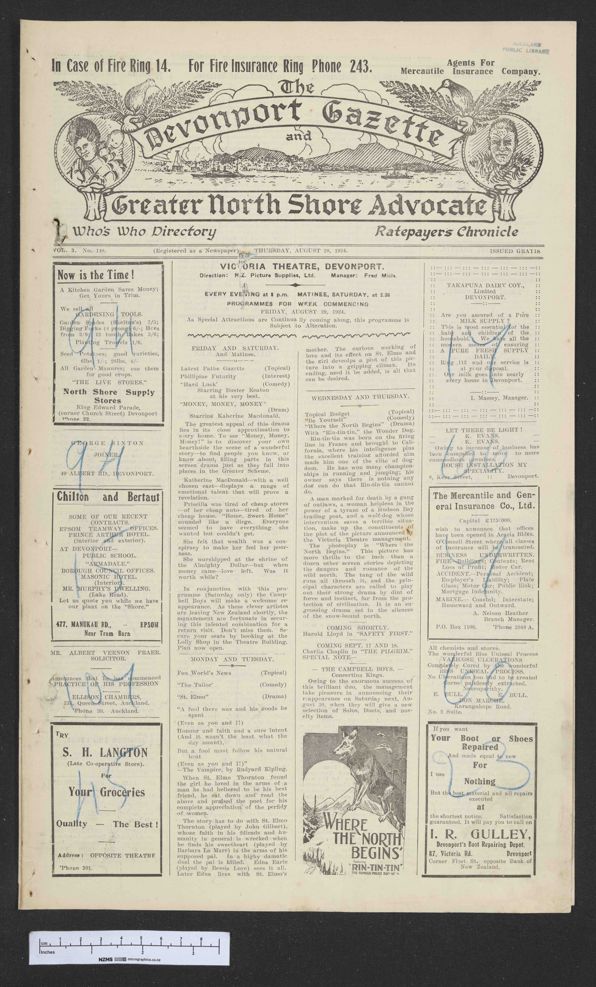 1924-08-28 Devonport Gazette &amp; Greater North Shore Advocate