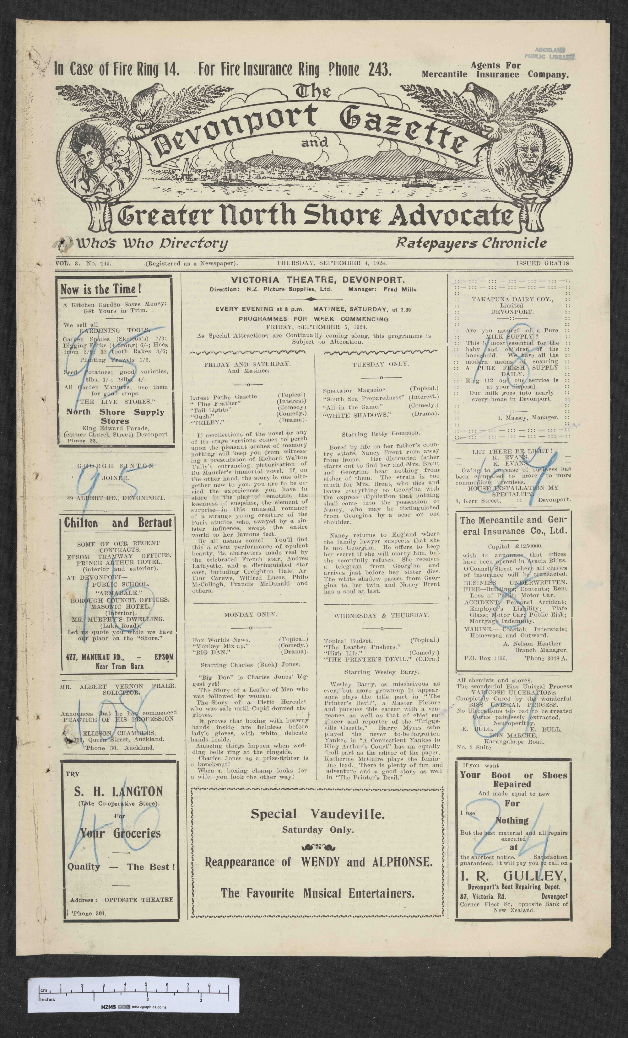 1924-09-04 Devonport Gazette &amp; Greater North Shore Advocate