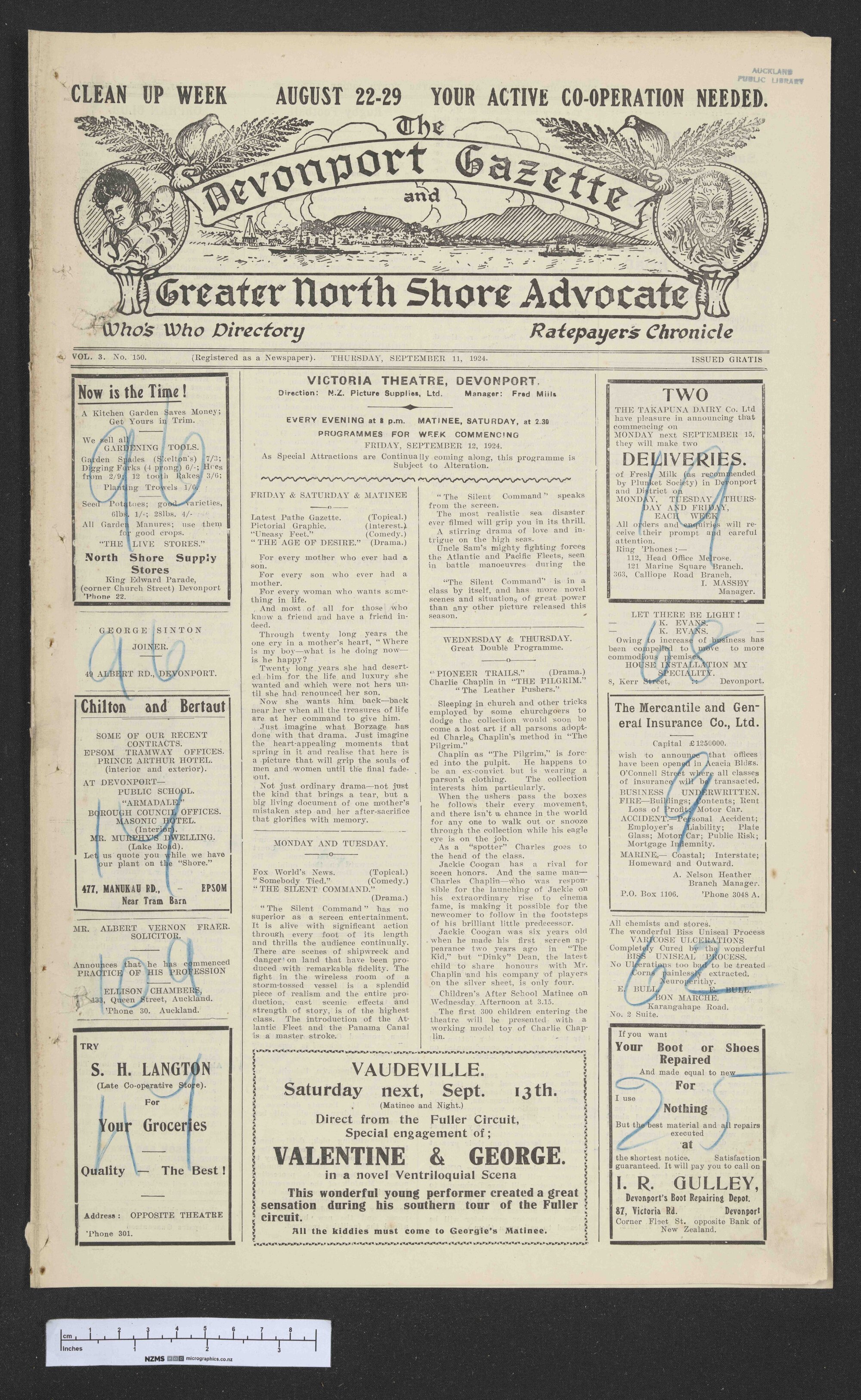 1924-09-11 Devonport Gazette &amp; Greater North Shore Advocate