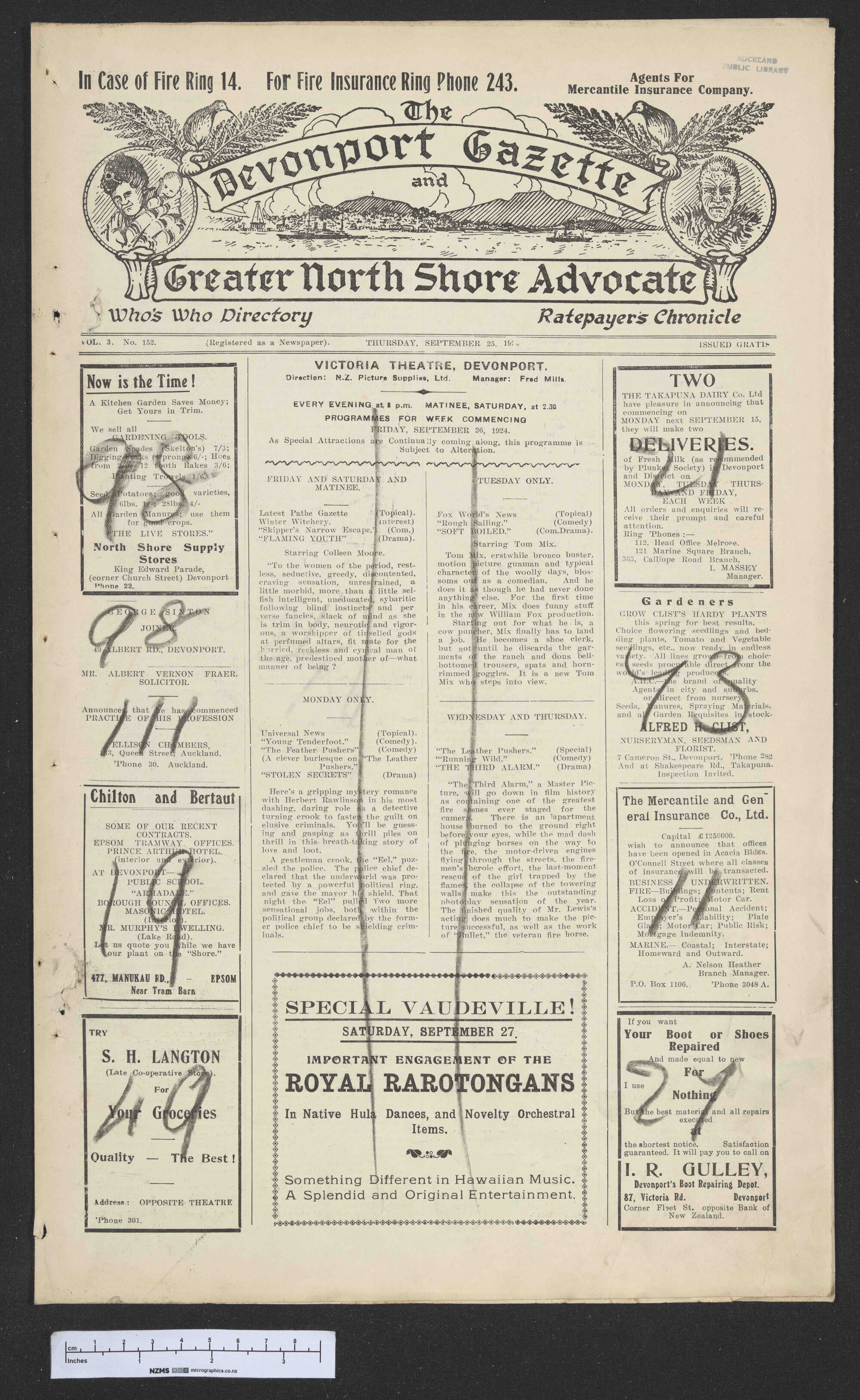 1924-09-25 Devonport Gazette &amp; Greater North Shore Advocate