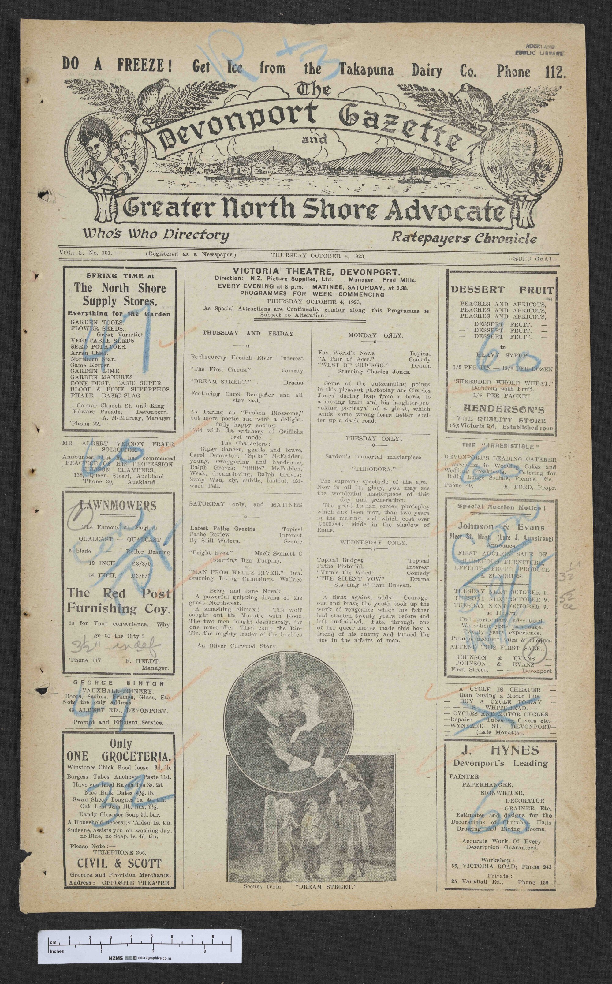 1923-10-04 Devonport Gazette &amp; Greater North Shore Advocate