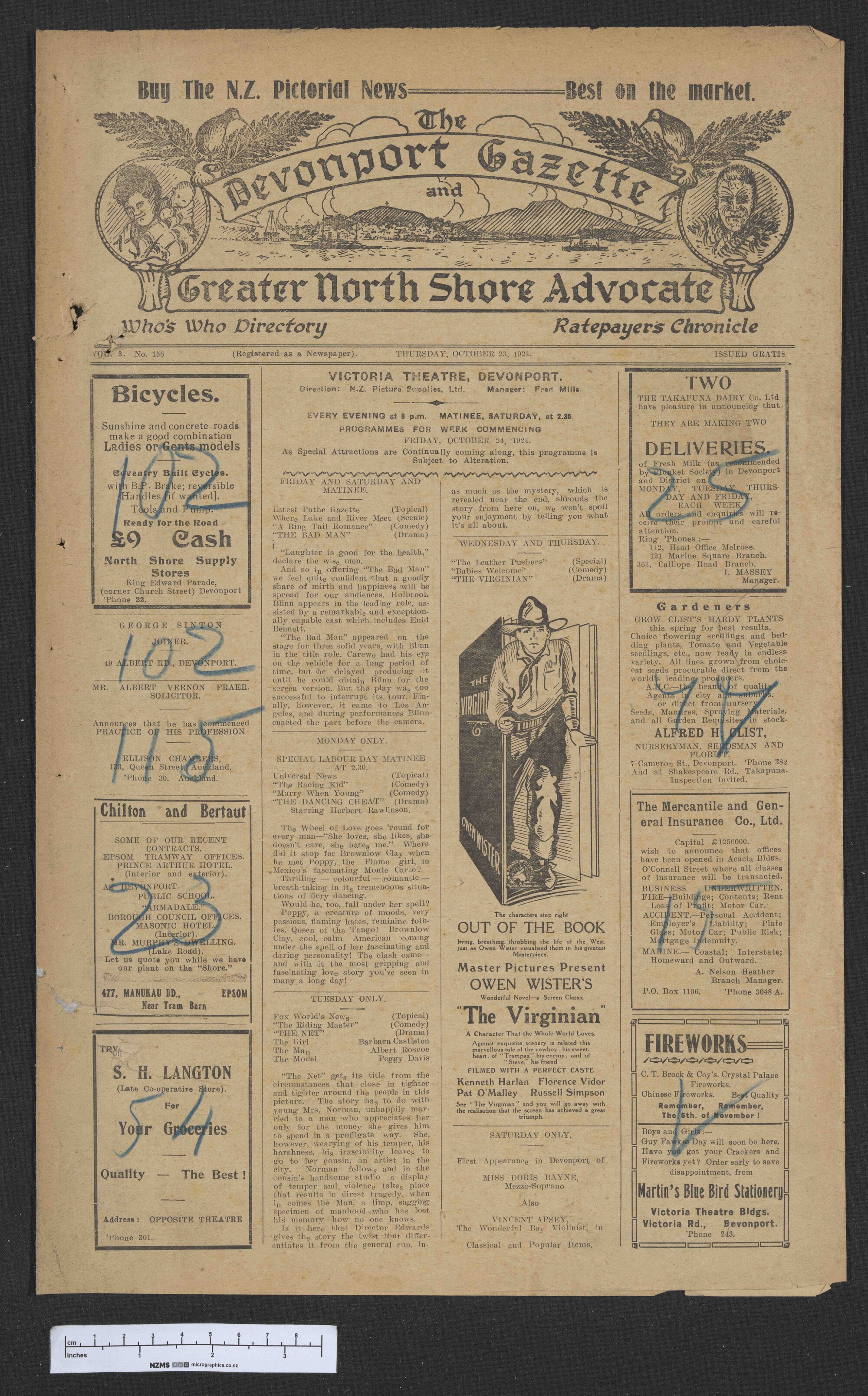 1924-10-23 Devonport Gazette &amp; Greater North Shore Advocate