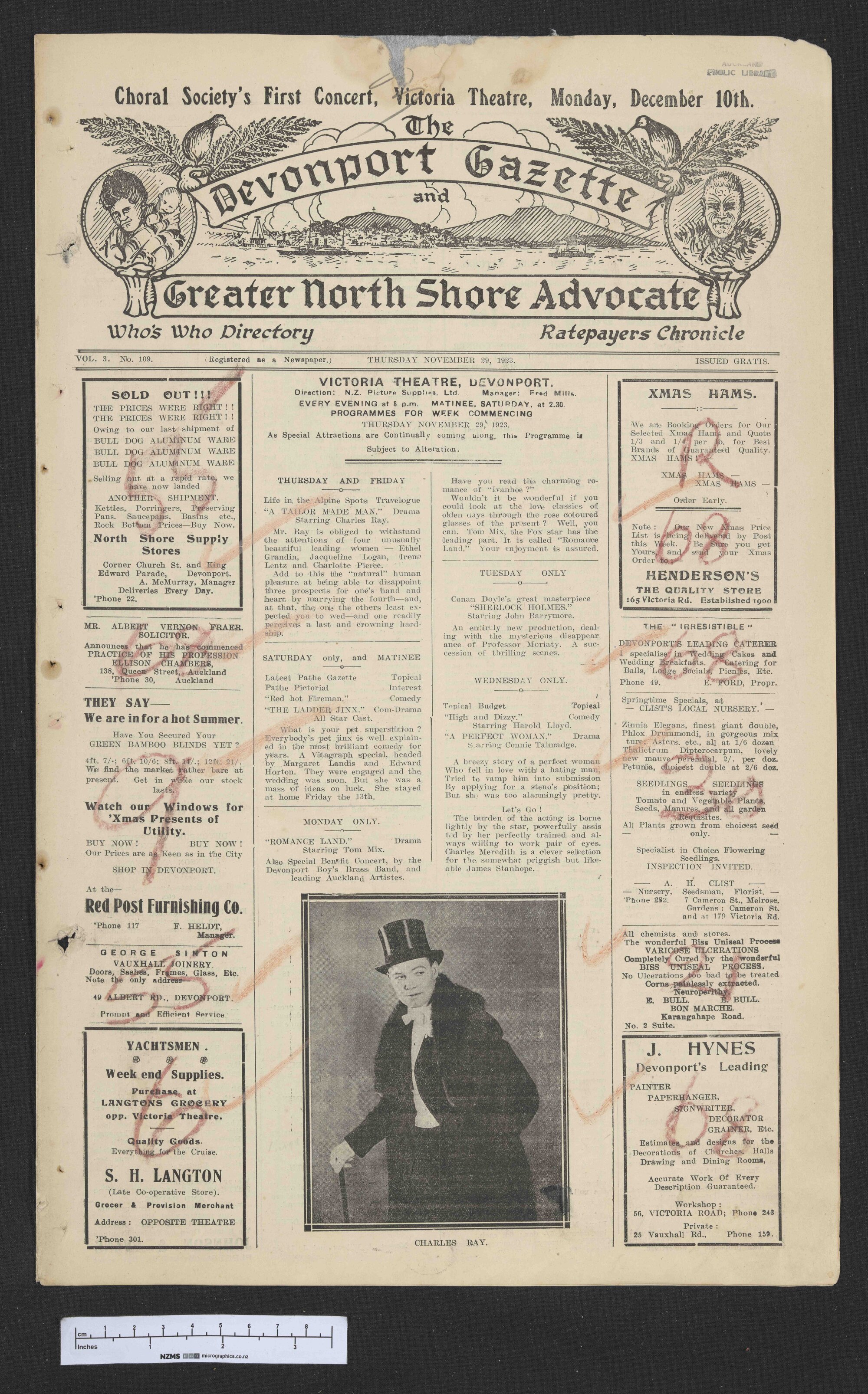 1923-11-29 Devonport Gazette &amp; Greater North Shore Advocate