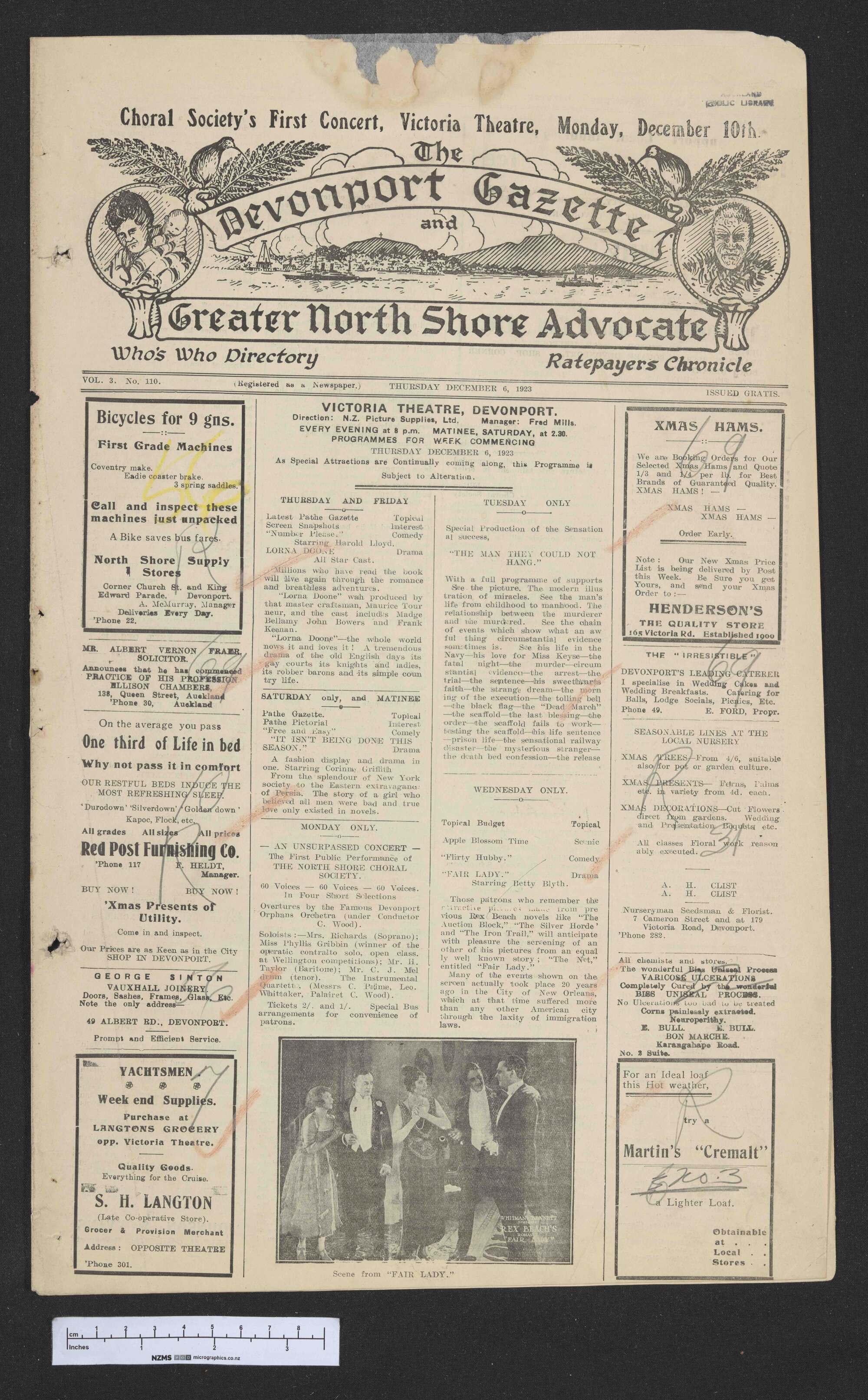 1923-12-06 Devonport Gazette &amp; Greater North Shore Advocate