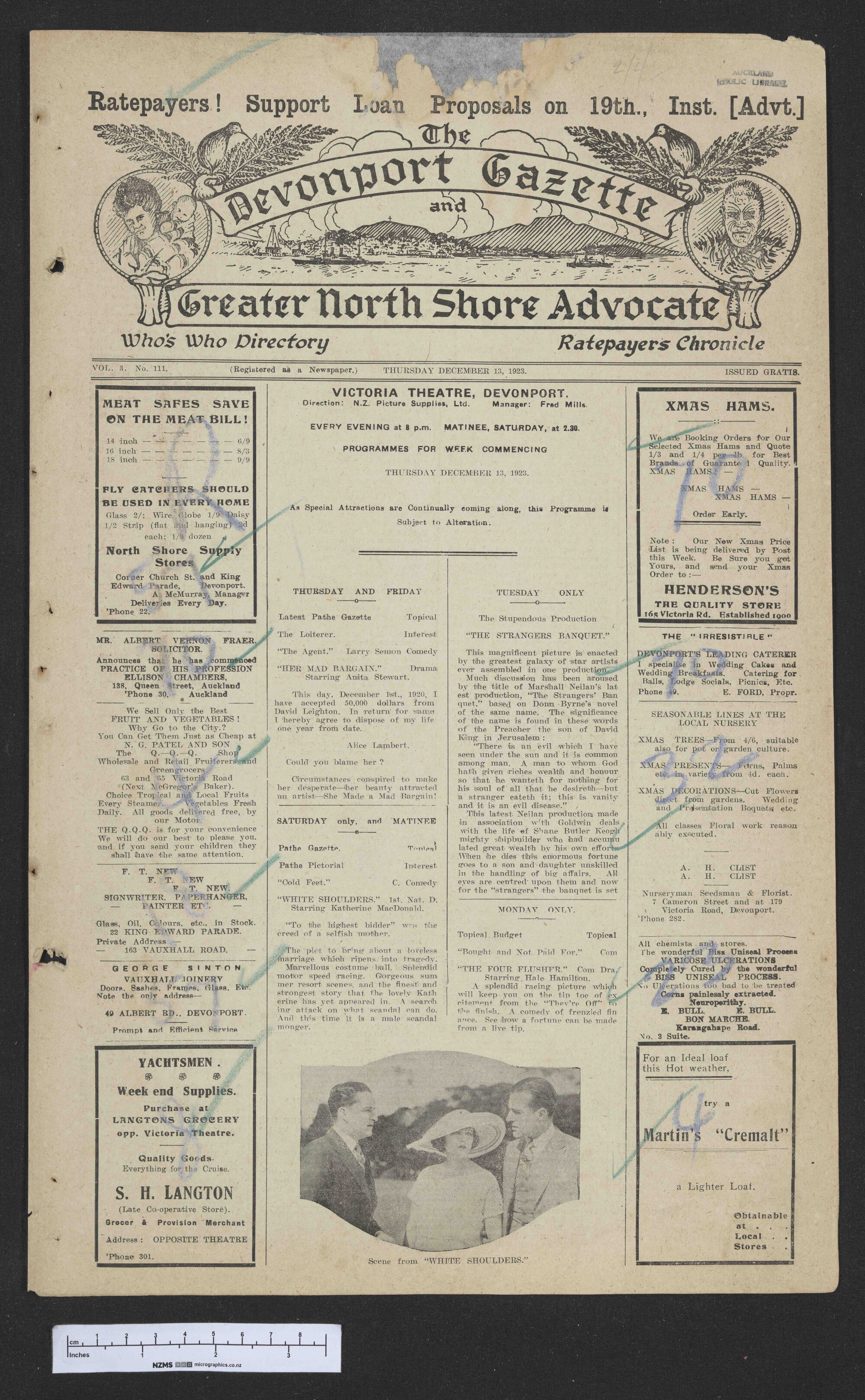 1923-12-13 Devonport Gazette &amp; Greater North Shore Advocate