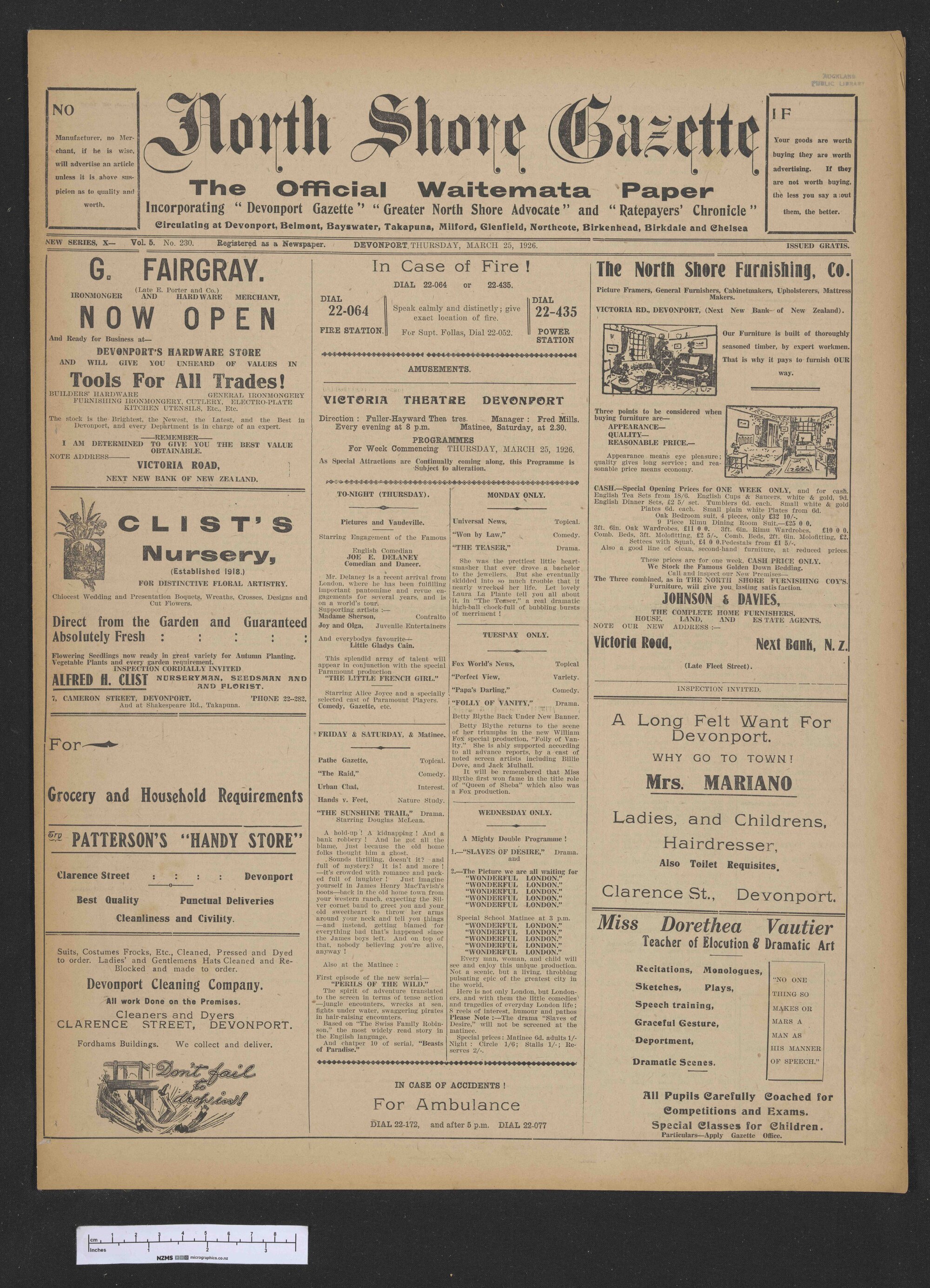 1926-03-25 North Shore Gazette