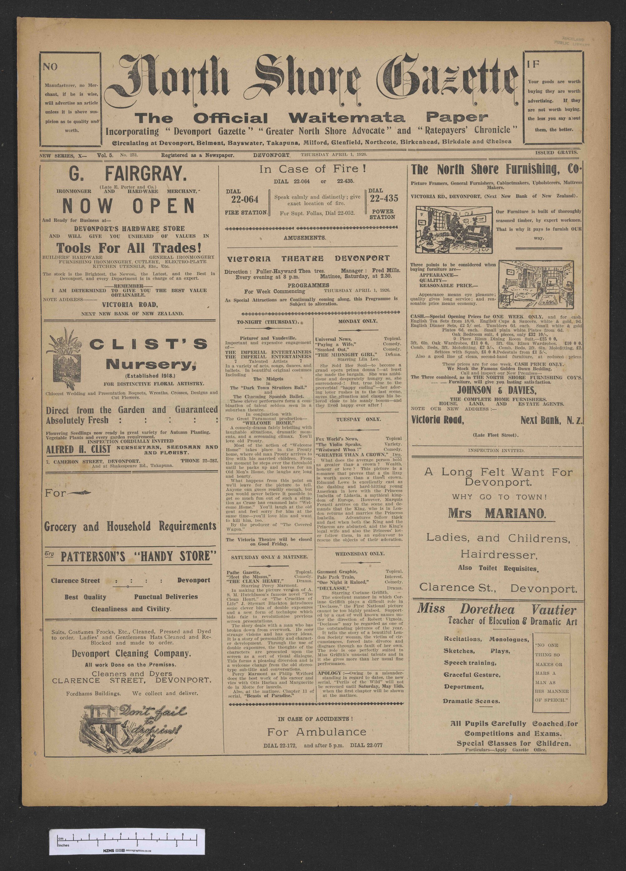 1926-04-01 North Shore Gazette
