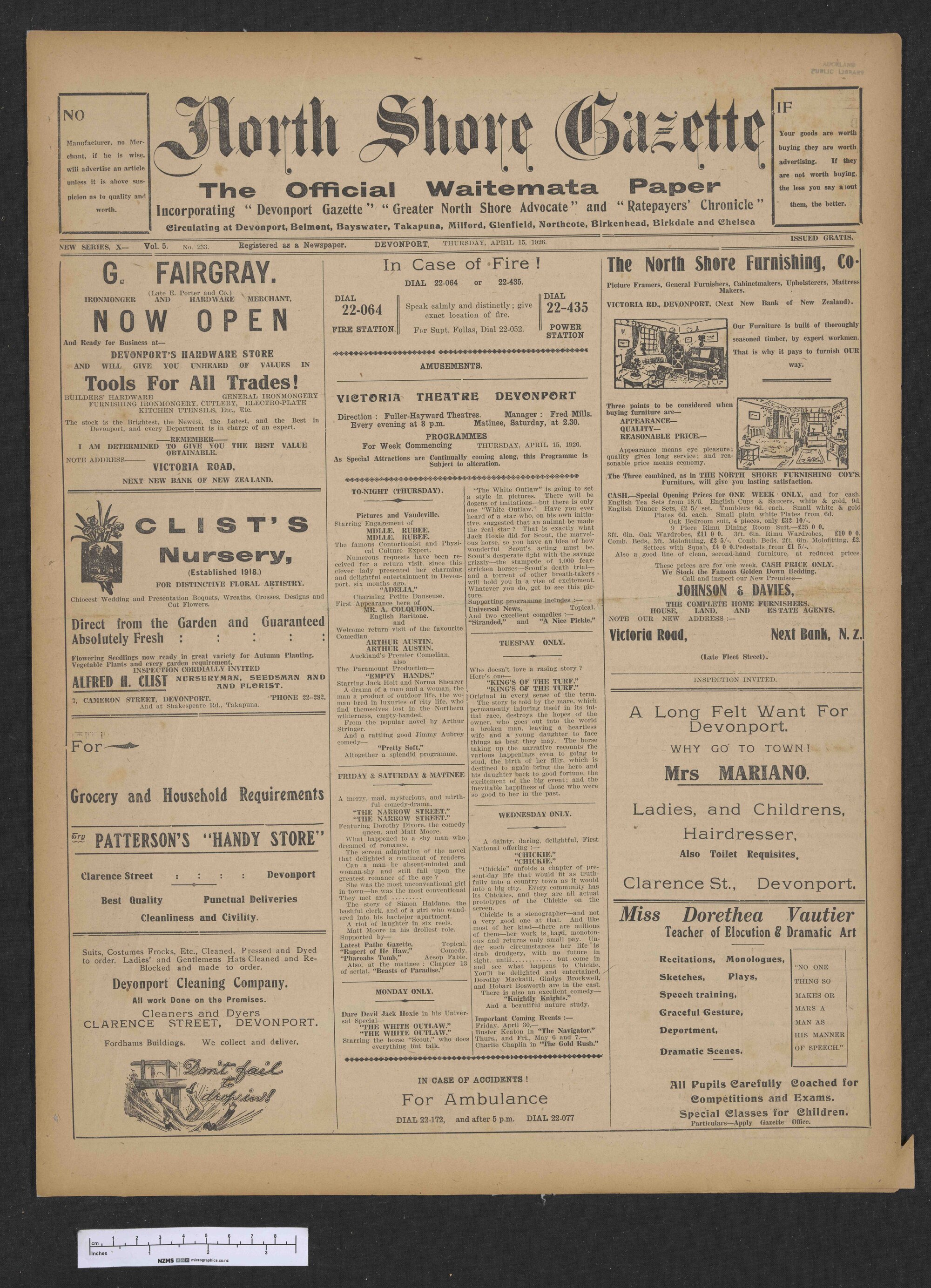 1926-04-15 North Shore Gazette