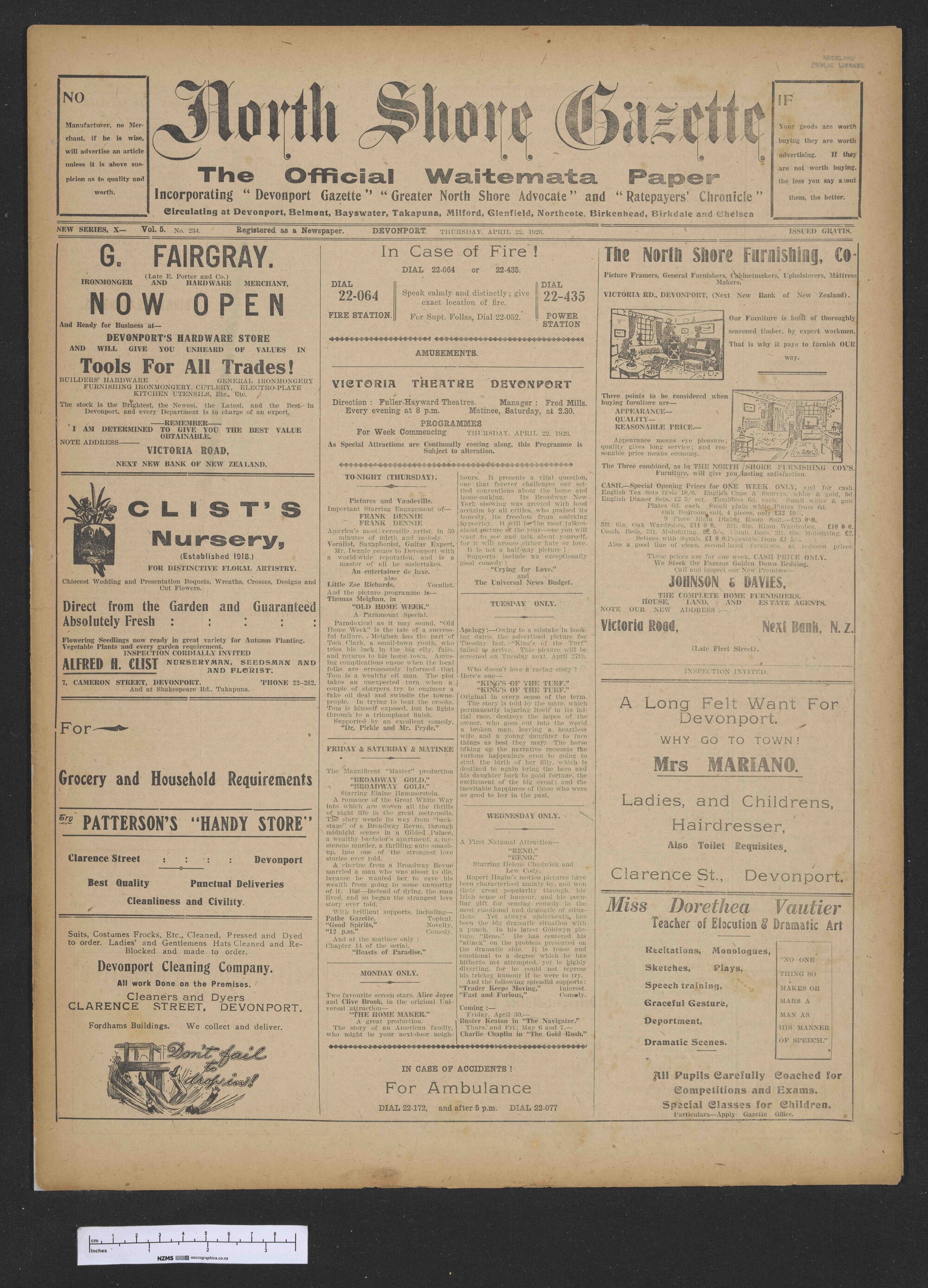 1926-04-22 North Shore Gazette