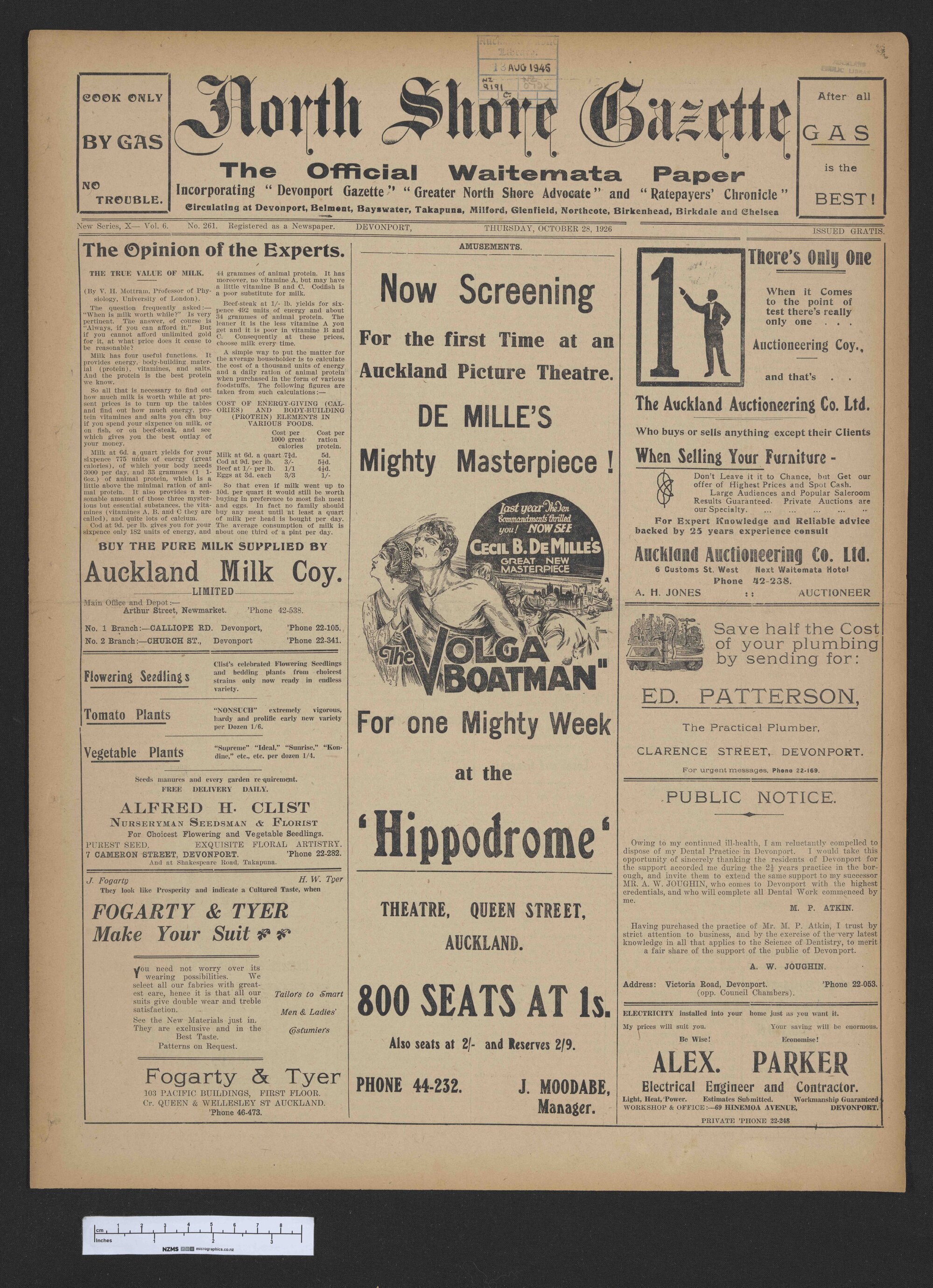 1926-10-28 North Shore Gazette