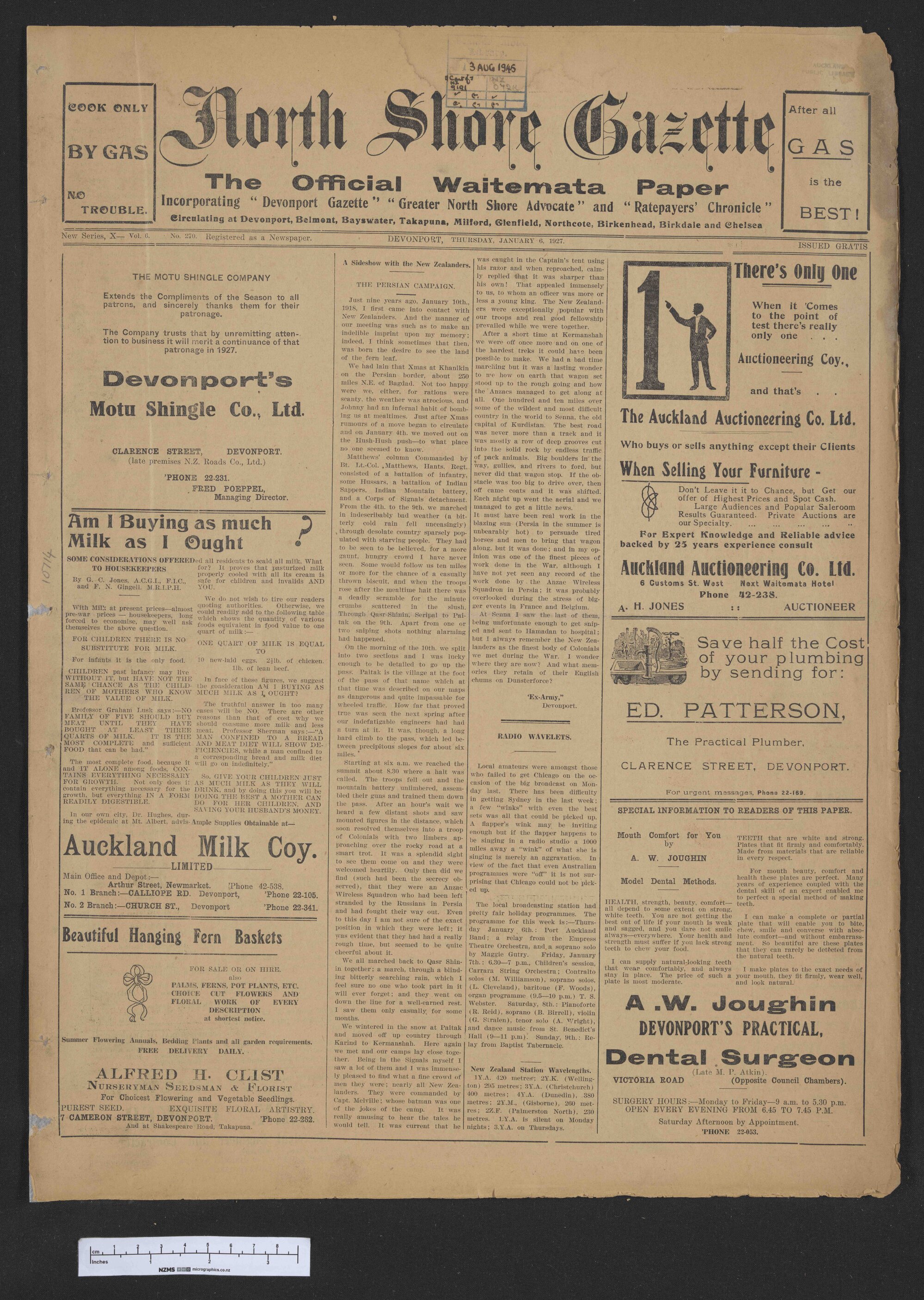 1927-01-06 North Shore Gazette