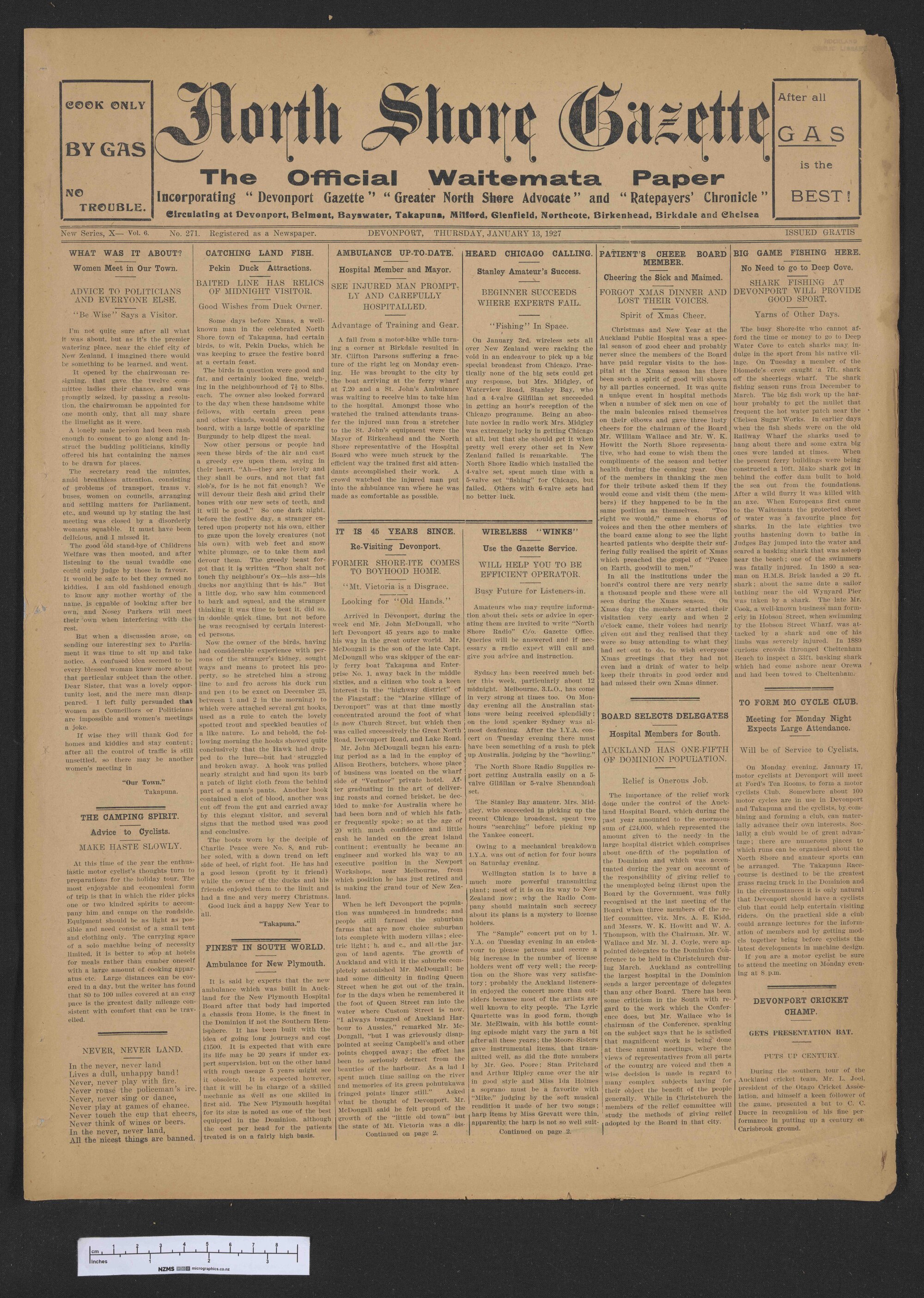 1927-01-13 North Shore Gazette