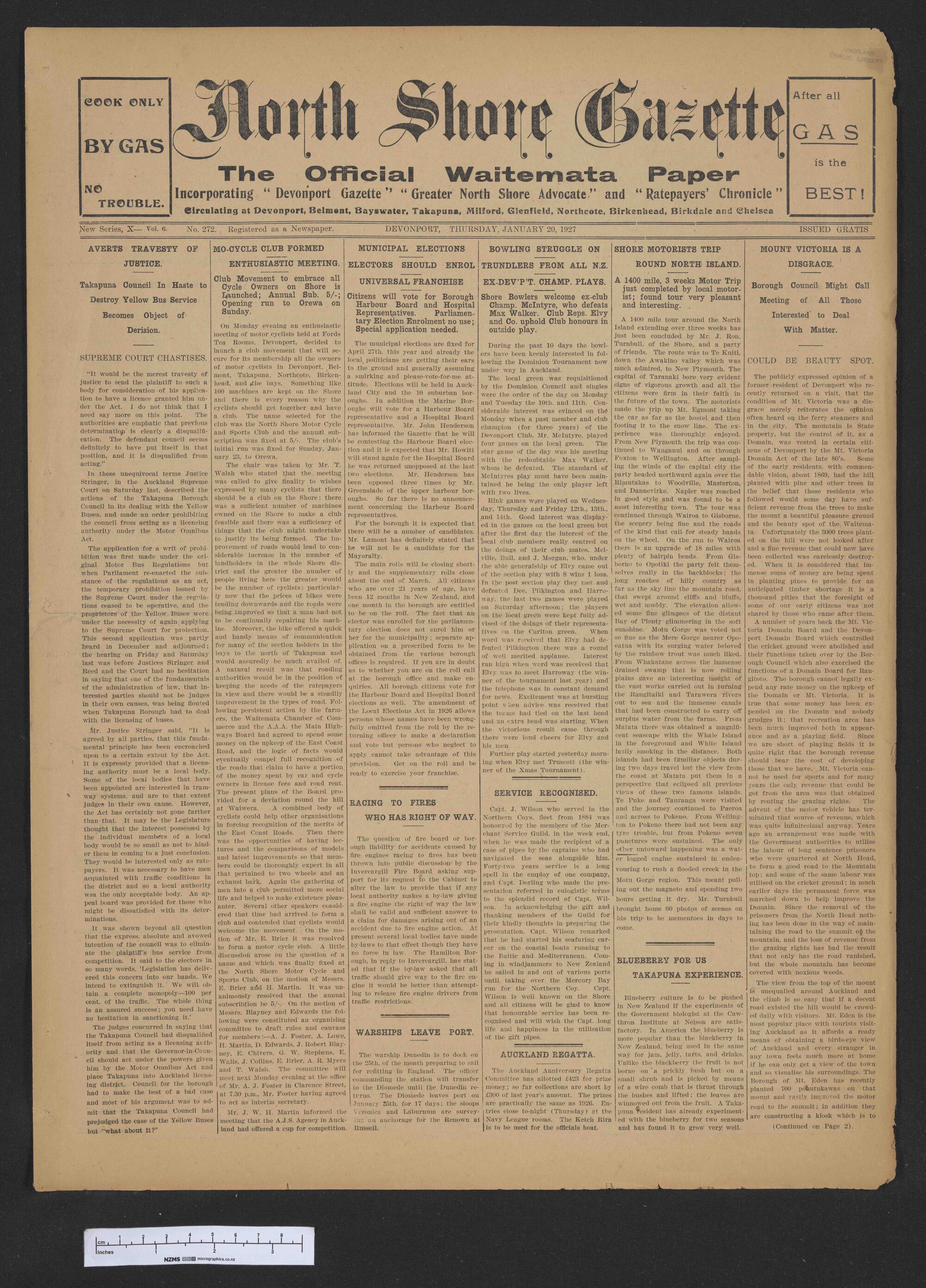 1927-01-20 North Shore Gazette