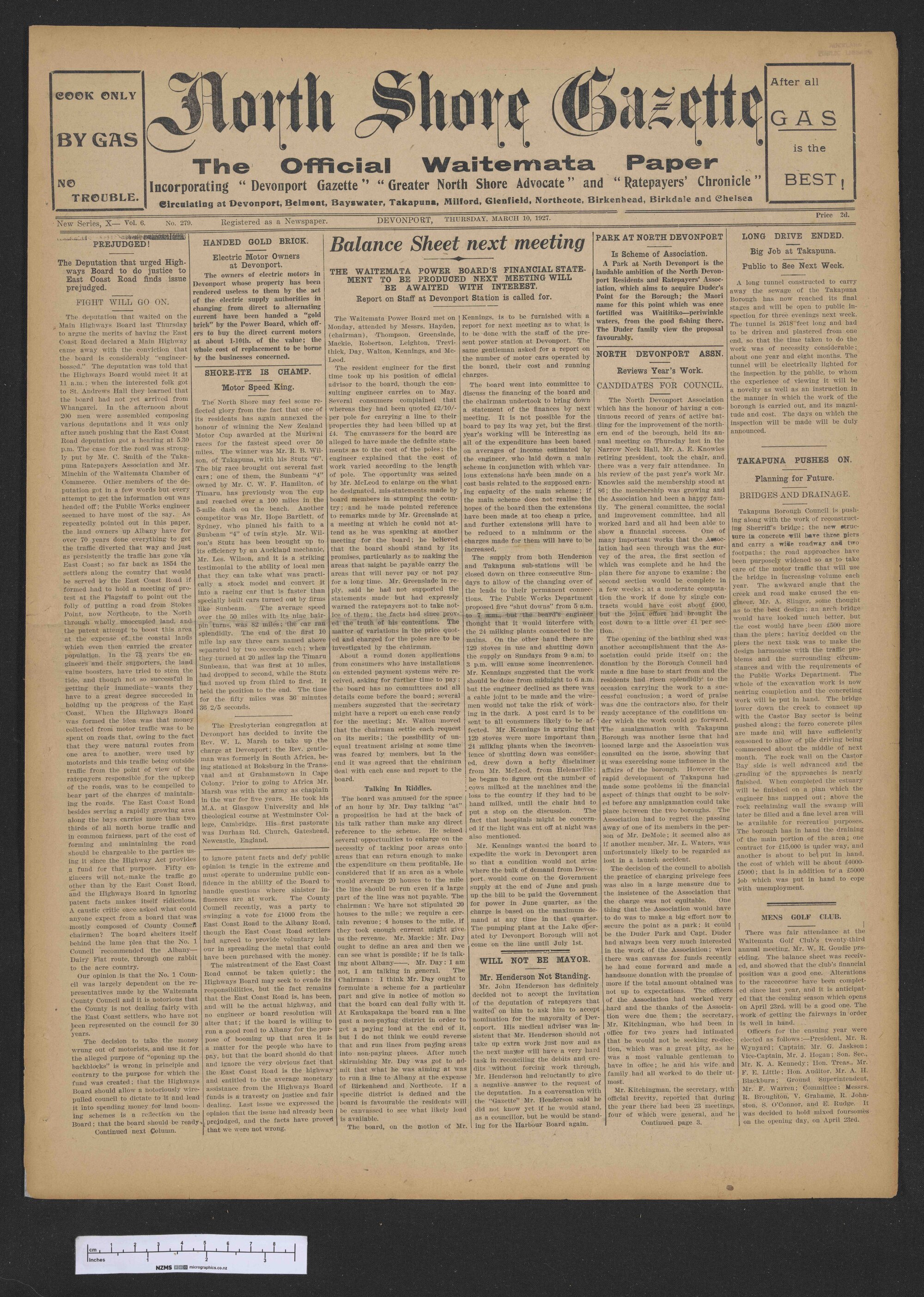 1927-03-10 North Shore Gazette