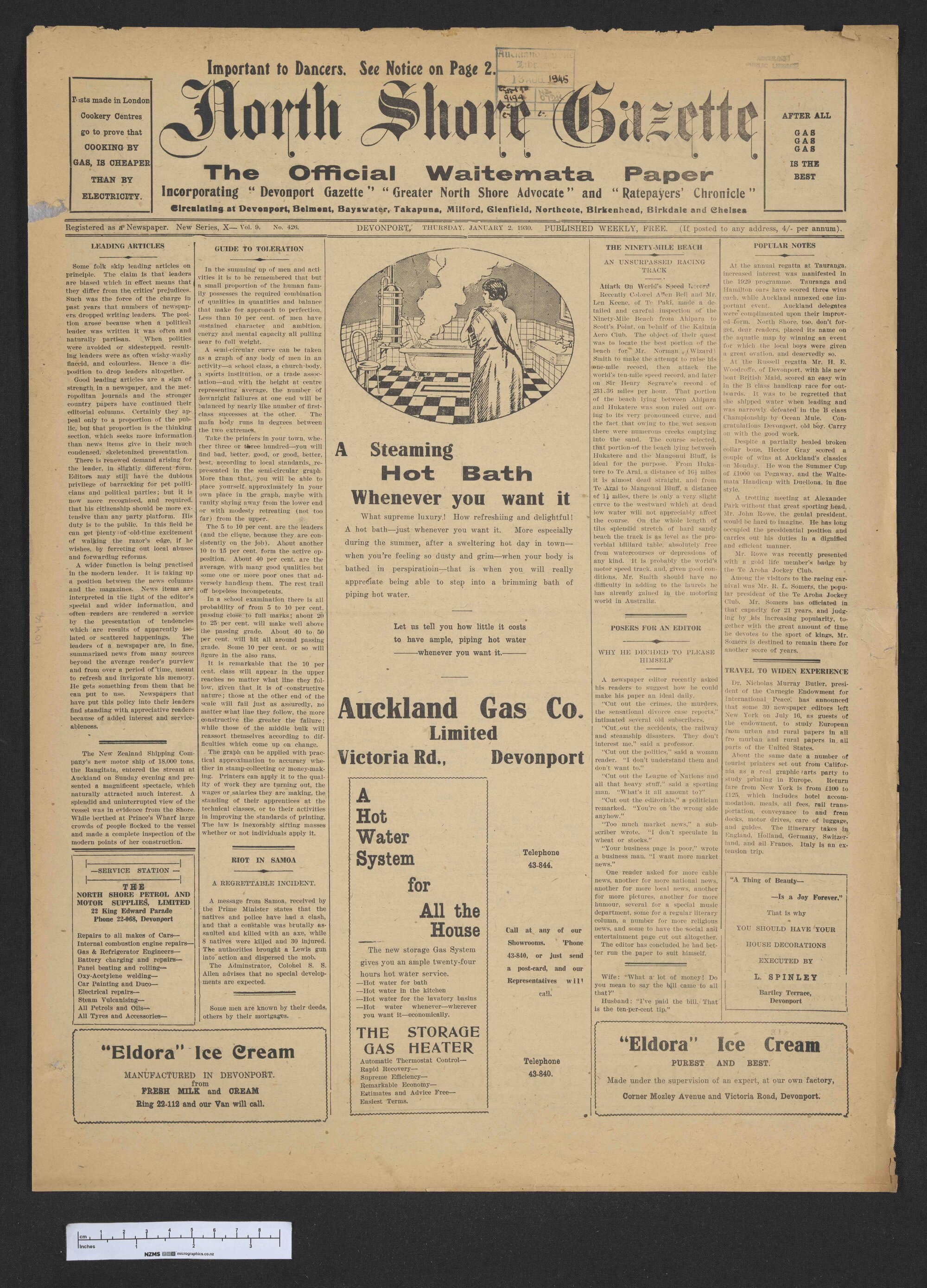 1930-01-02 North Shore Gazette