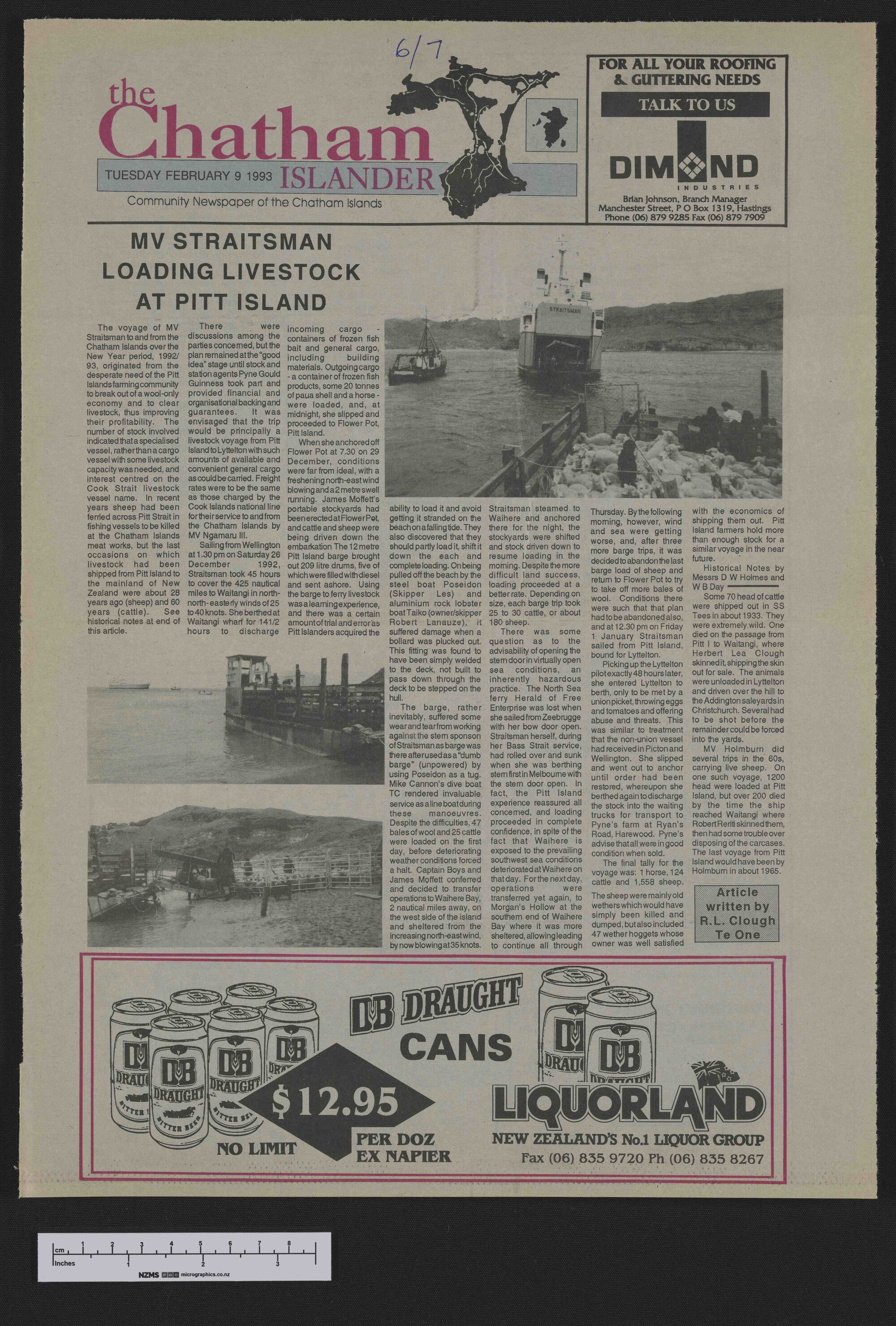 1993-02-09 Chatham Islander