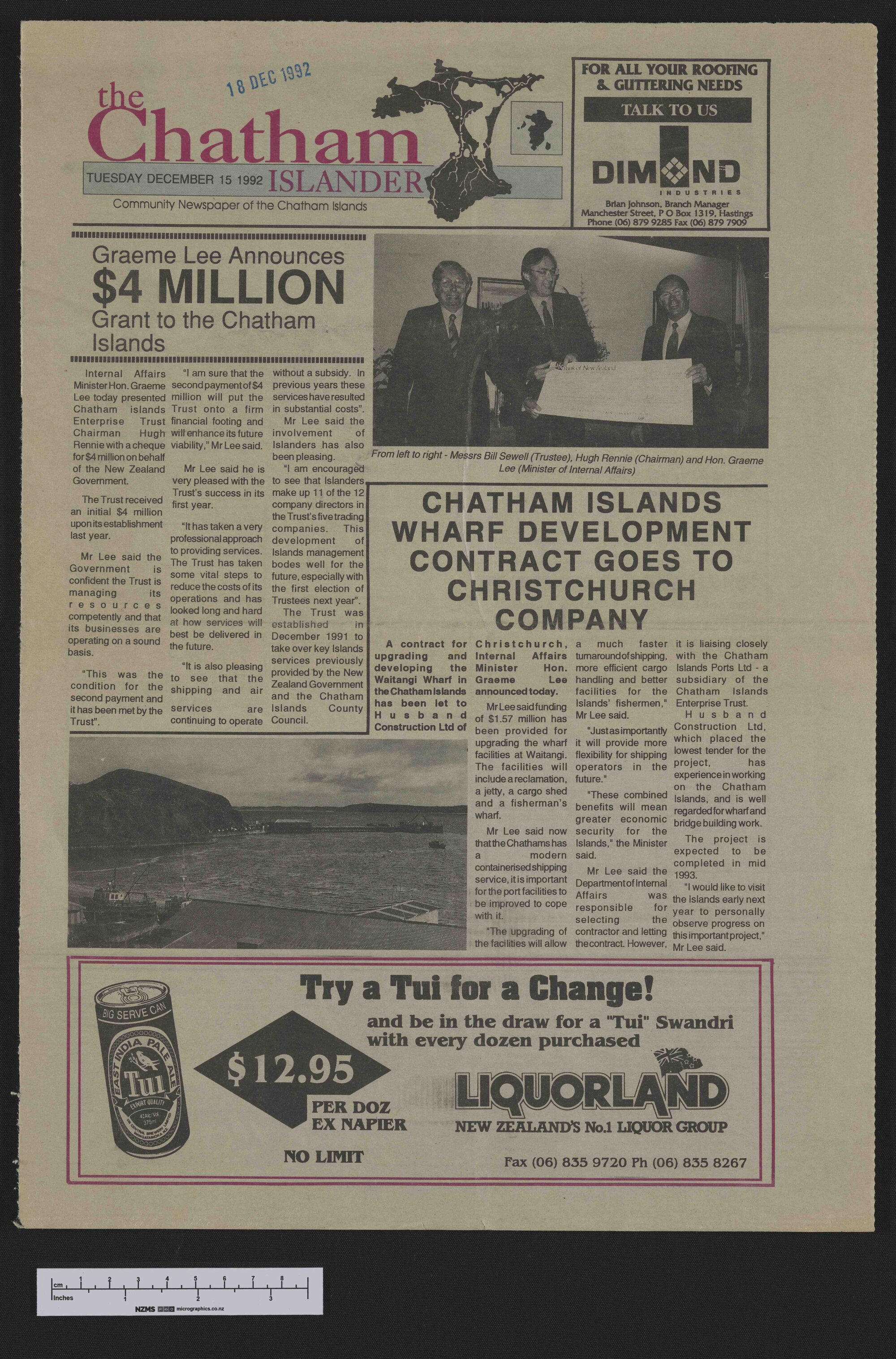 1992-12-15 Chatham Islander