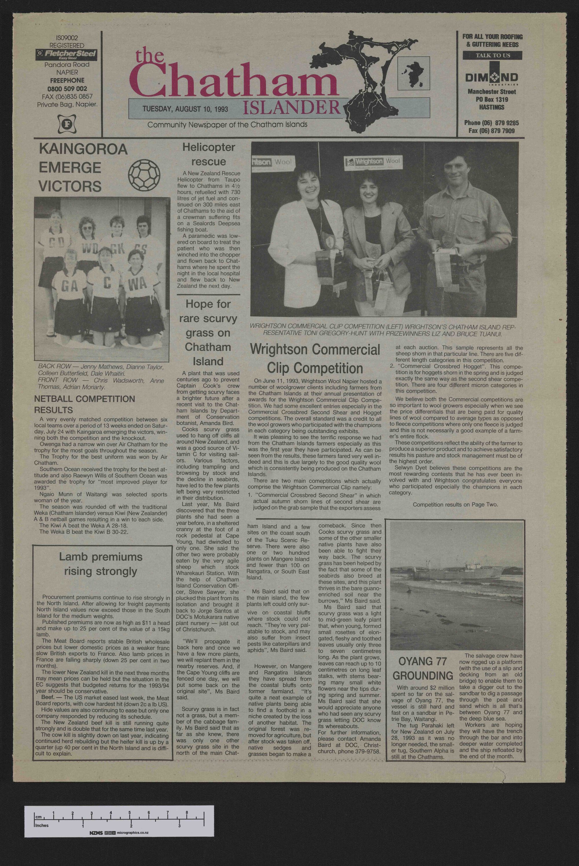 1993-08-10 Chatham Islander