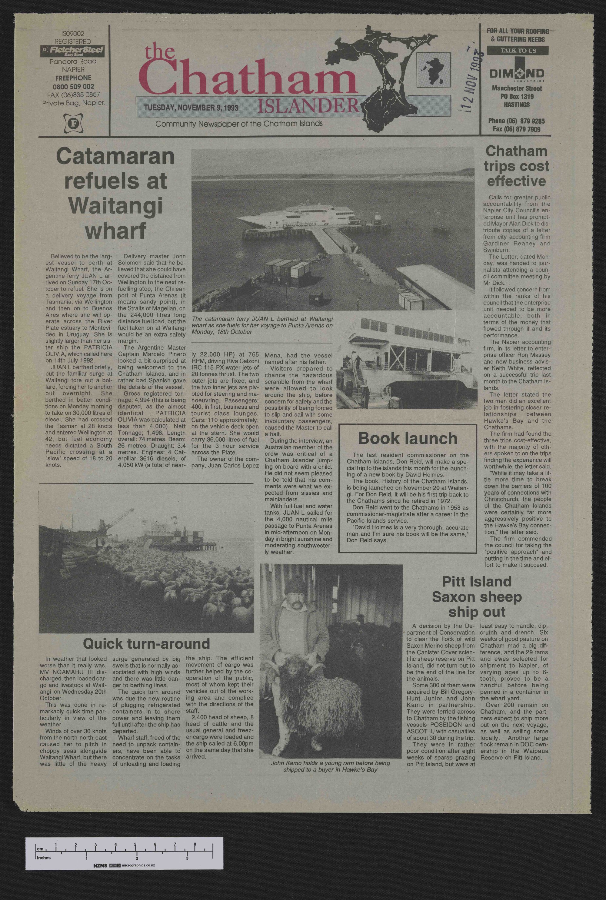 1993-11-09 Chatham Islander