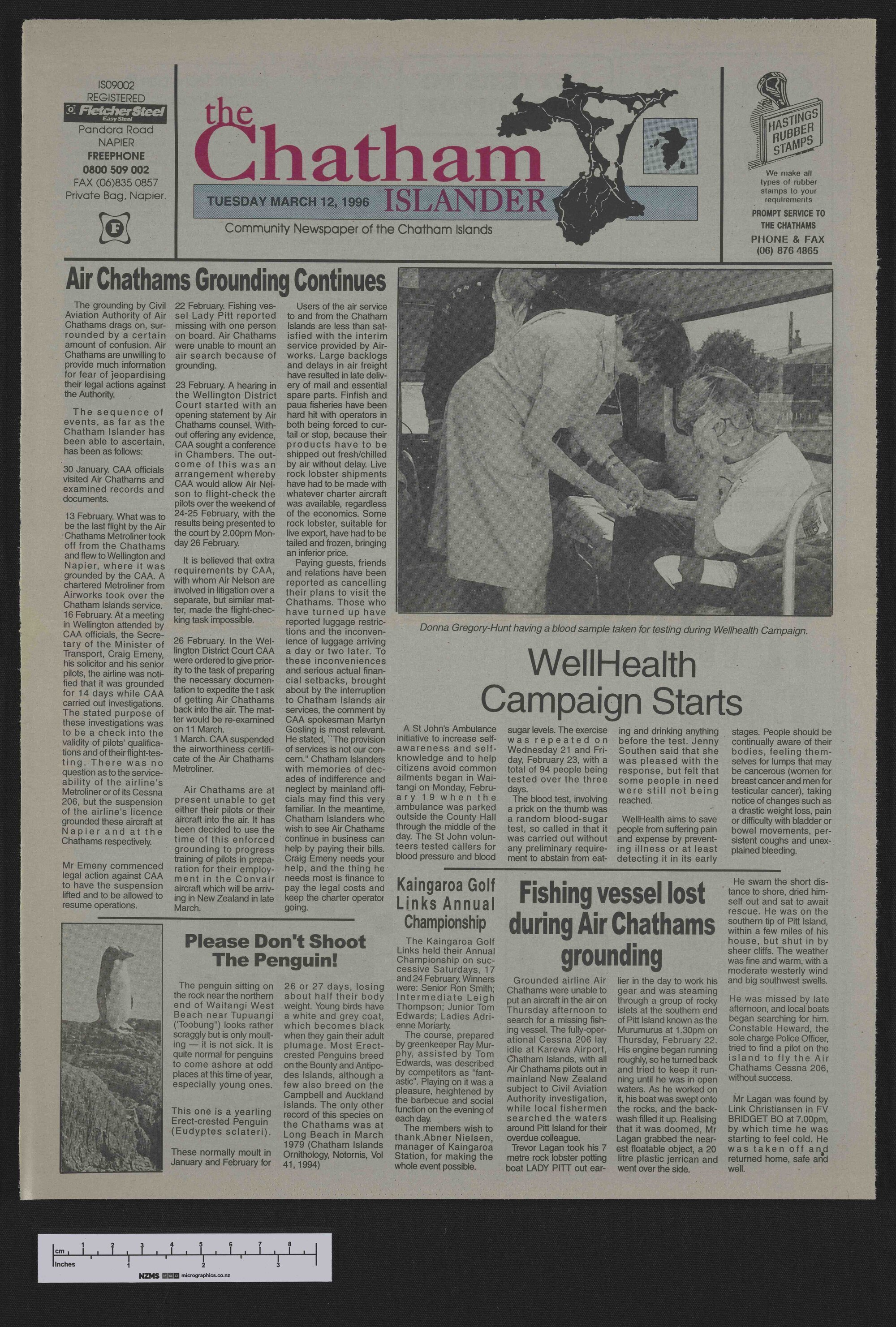 1996-03-12 Chatham Islander