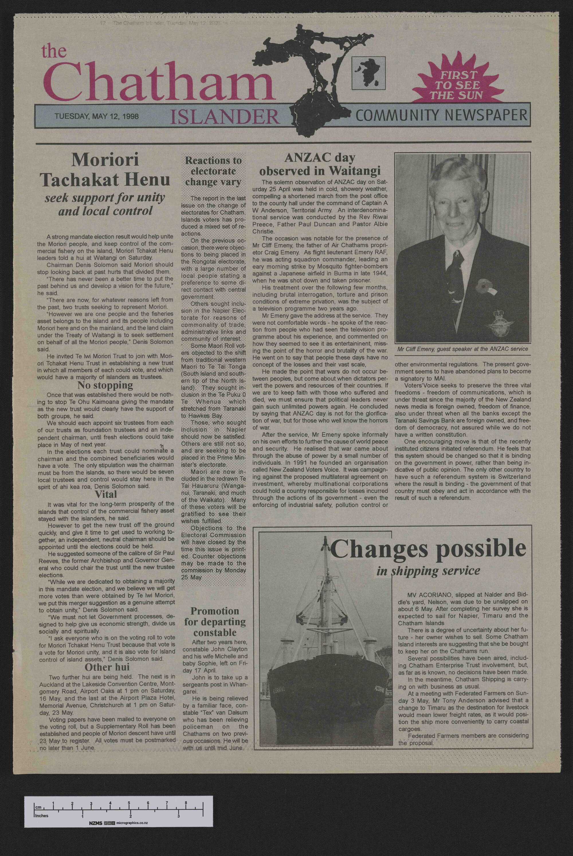 1998-05-12 Chatham Islander