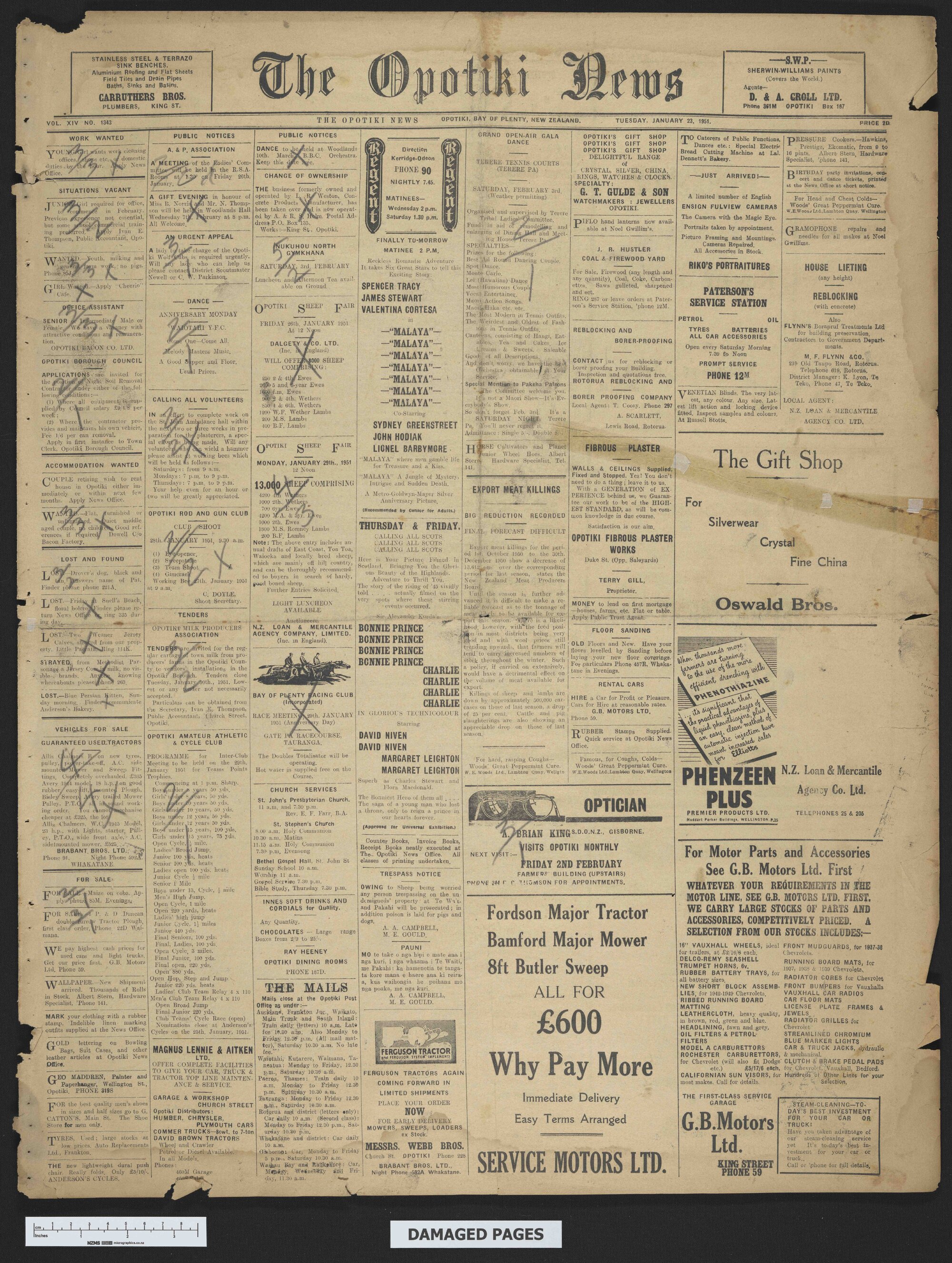 1951-01-23 Opotiki News