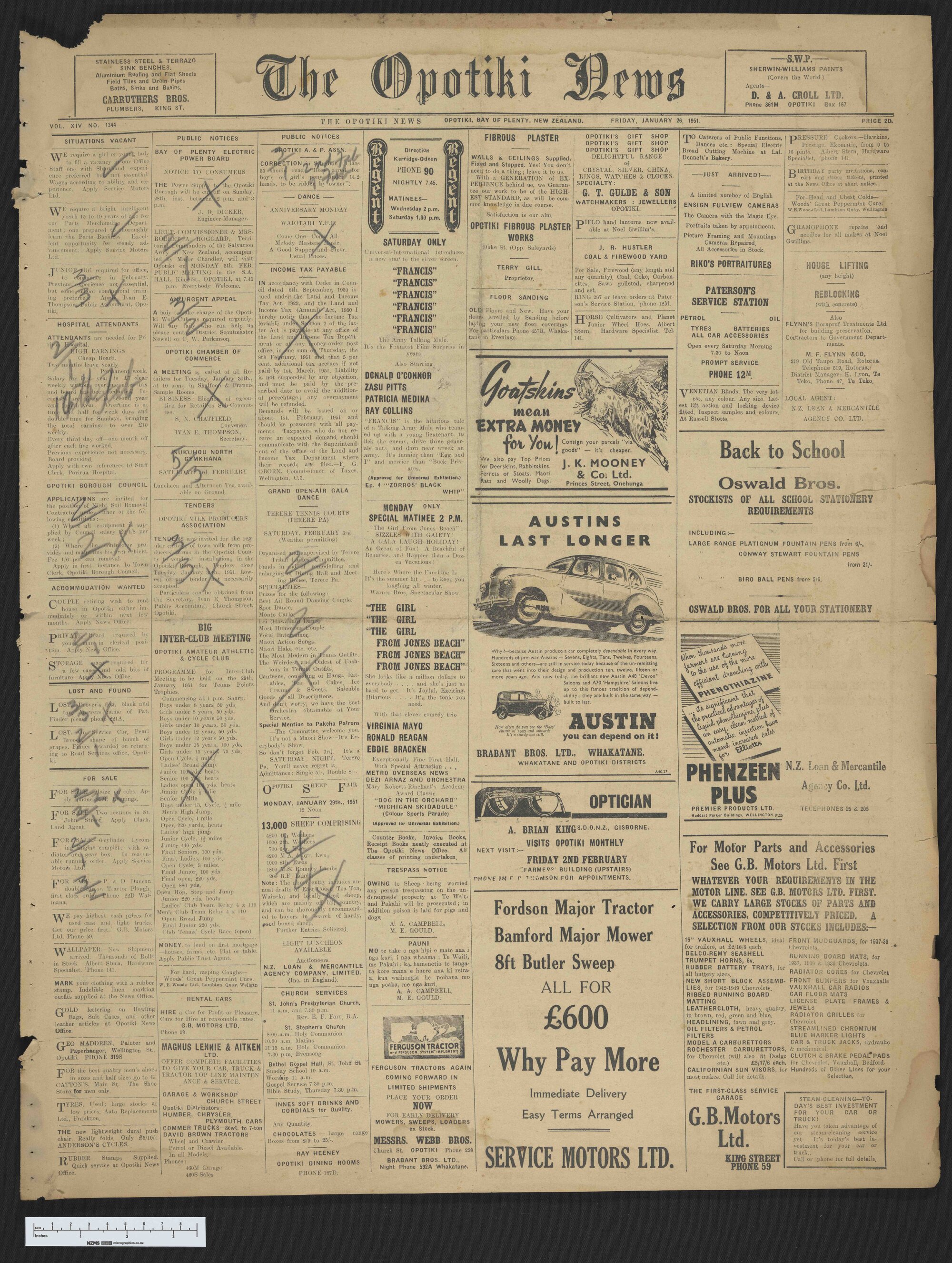1951-01-26 Opotiki News
