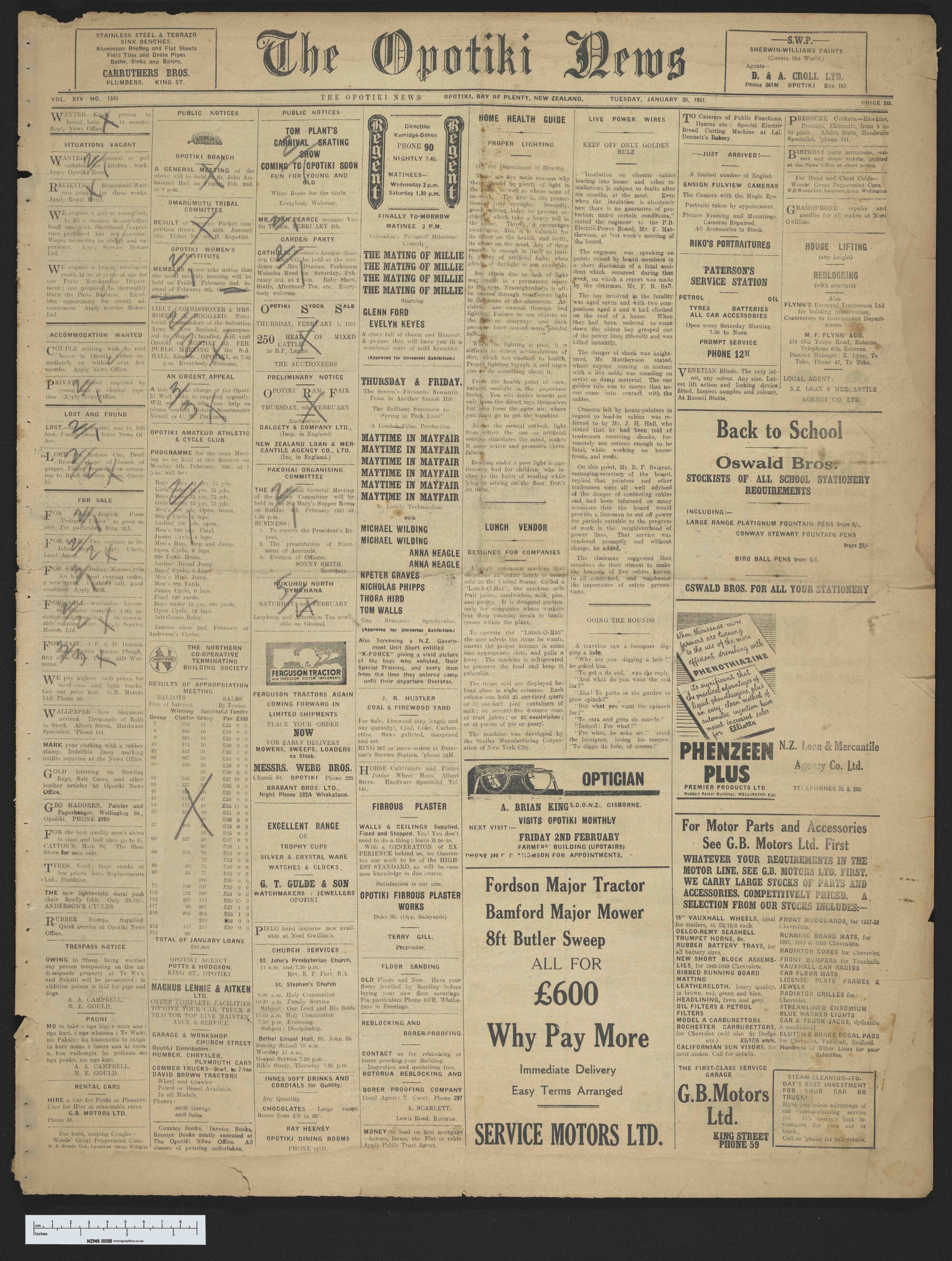 1951-01-30 Opotiki News