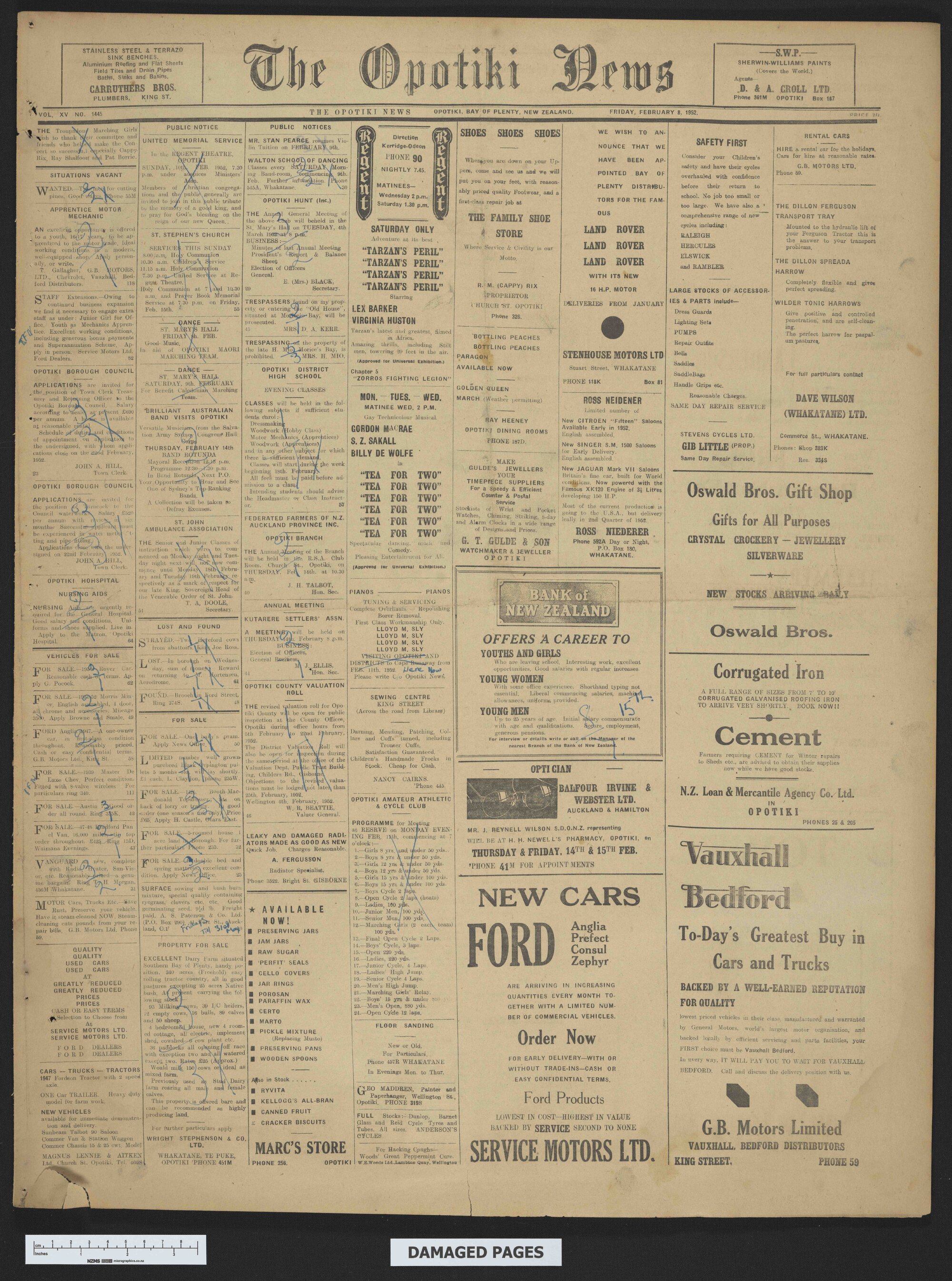 1952-02-08 Opotiki News