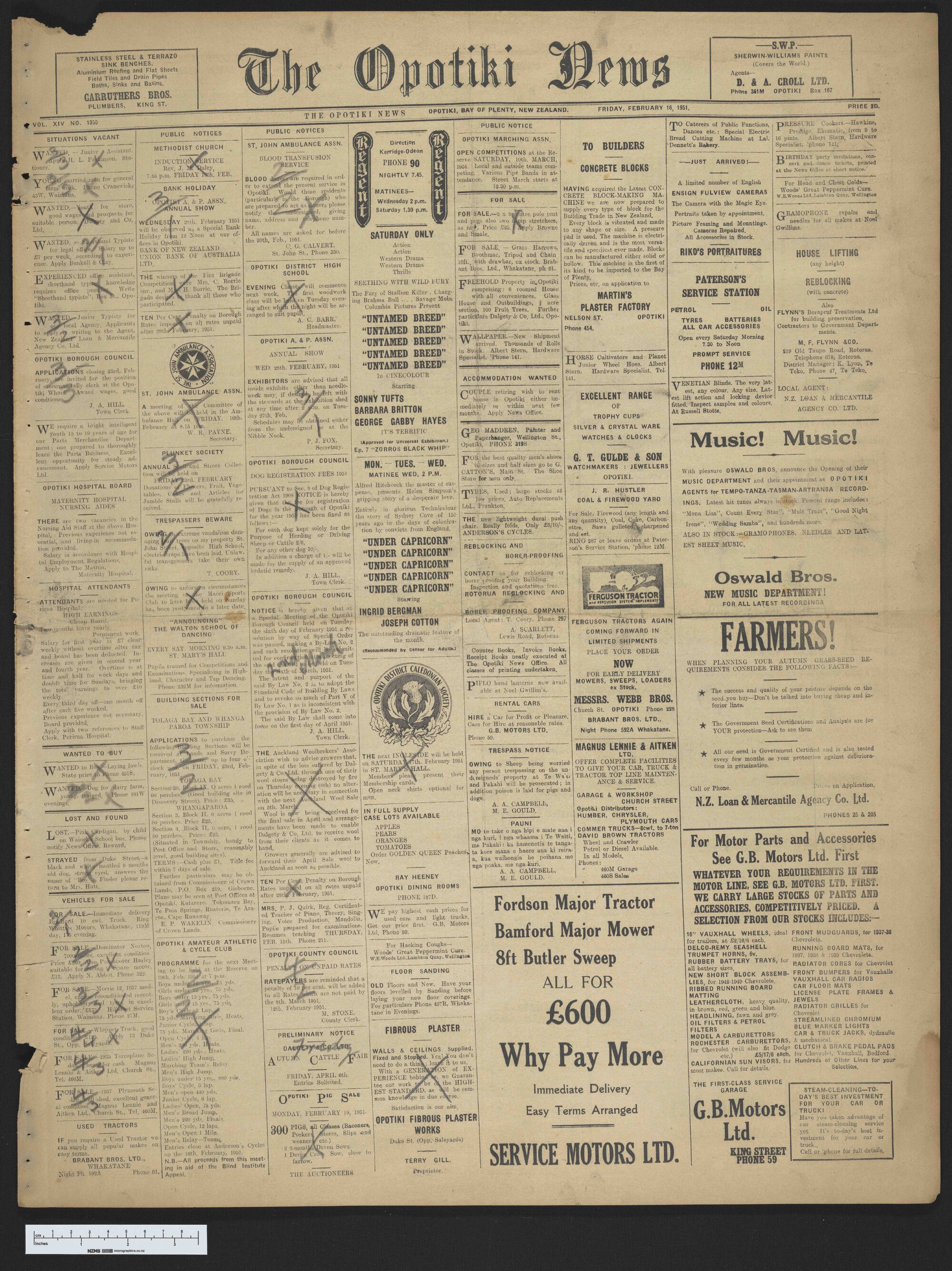 1951-02-16 Opotiki News