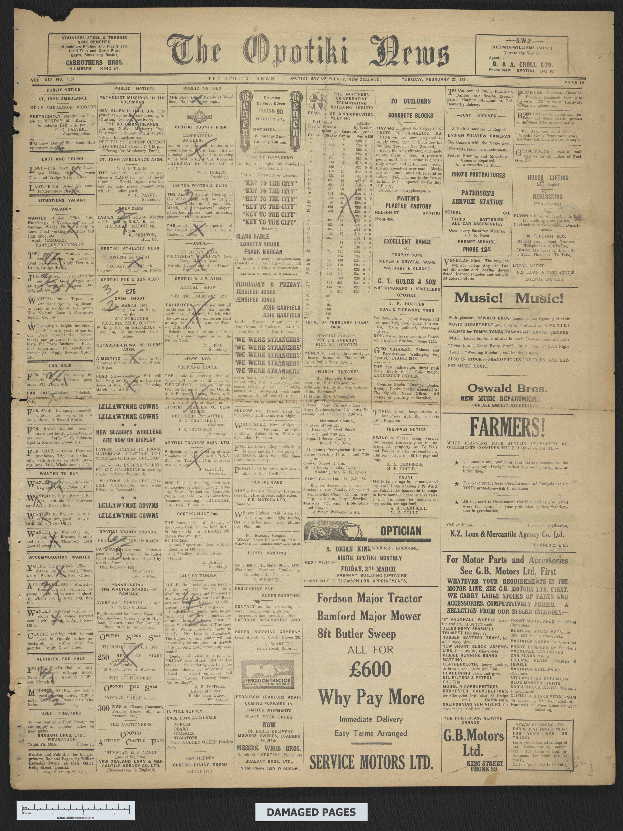 1951-02-27 Opotiki News